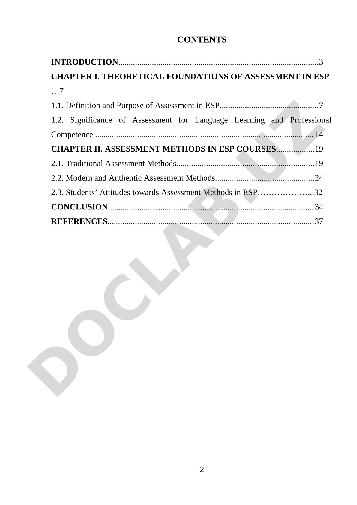 ASSESSMENT STRATEGIES IN ESP COURSES