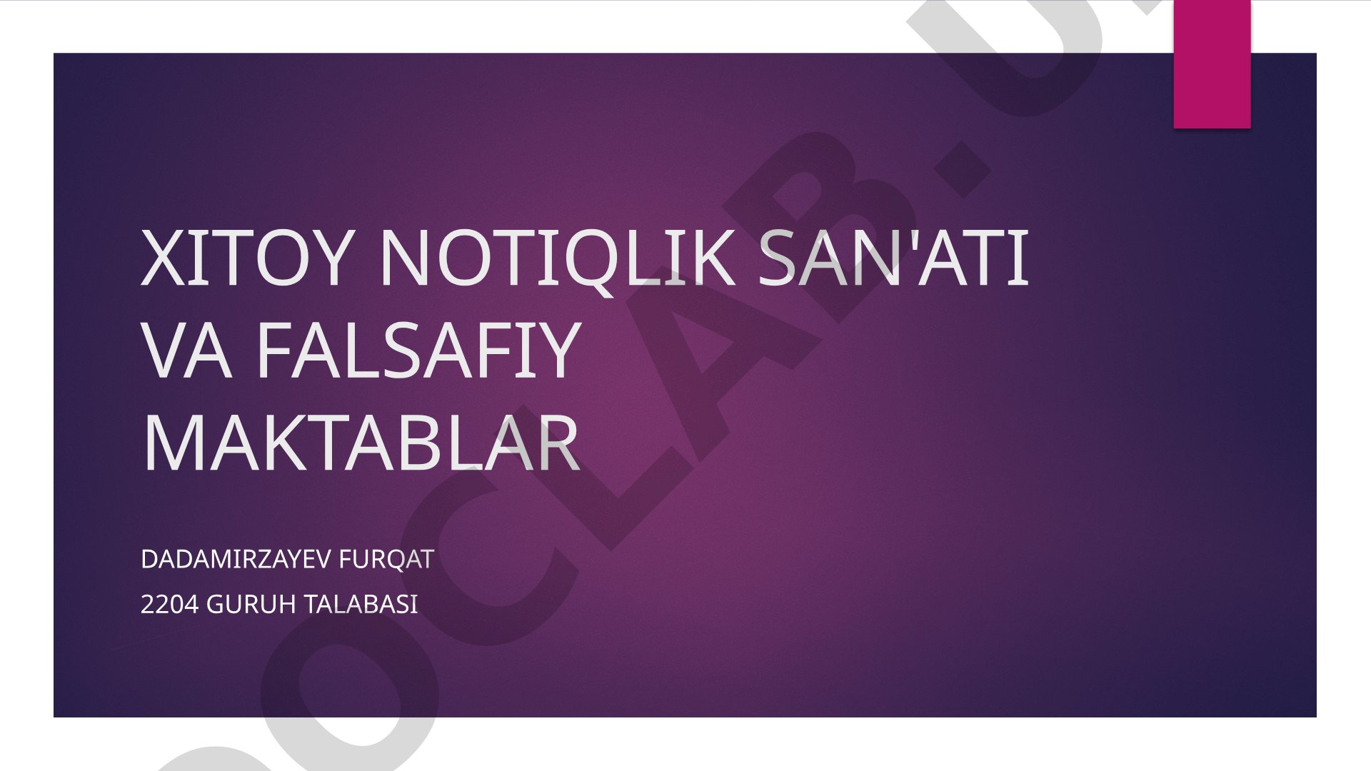 Xitoy notiqlik san'ati va falsafiy maktablar
