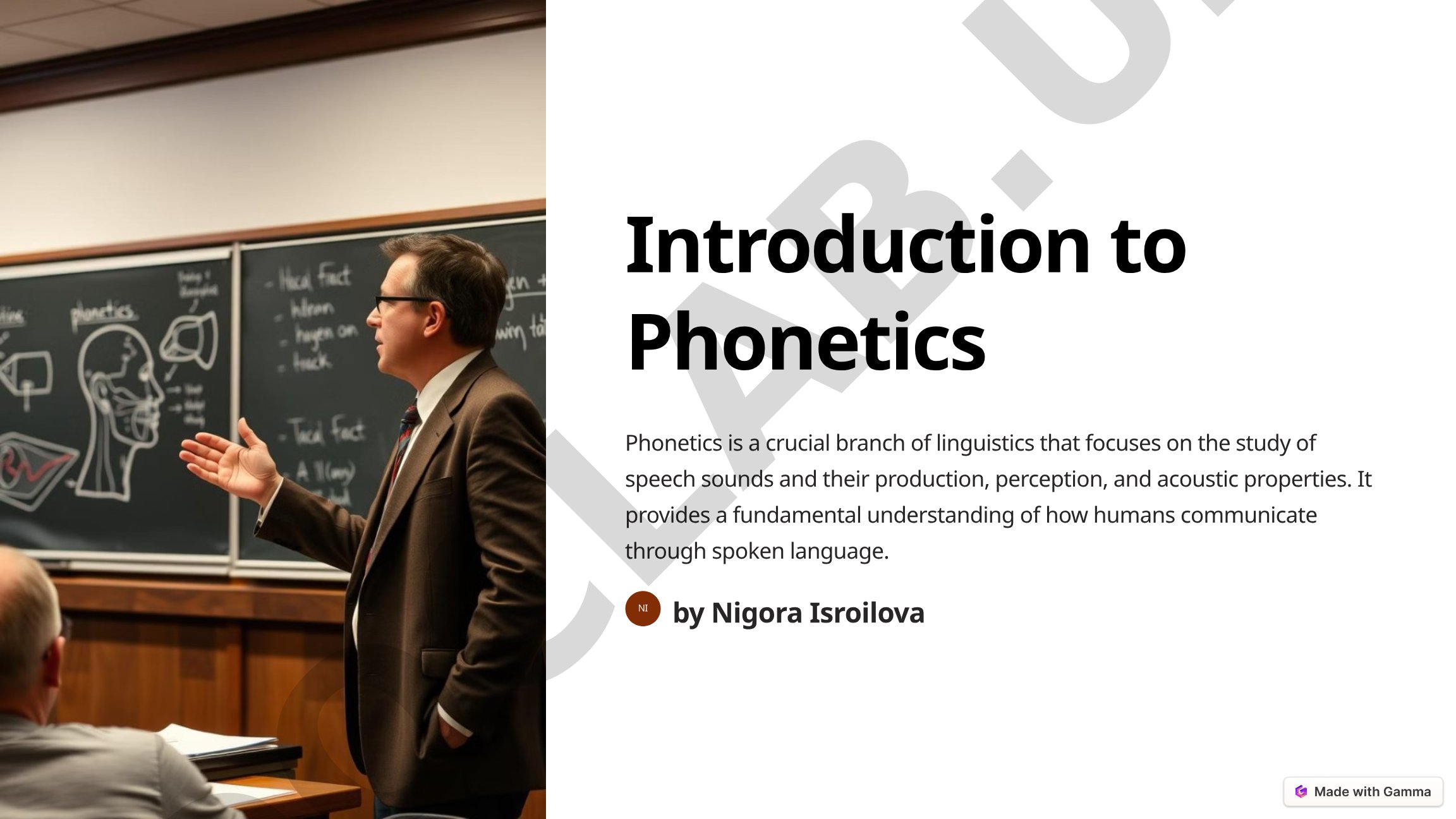 Phonetics is the study of speech sounds, including articulatory, acoustic, and perceptual