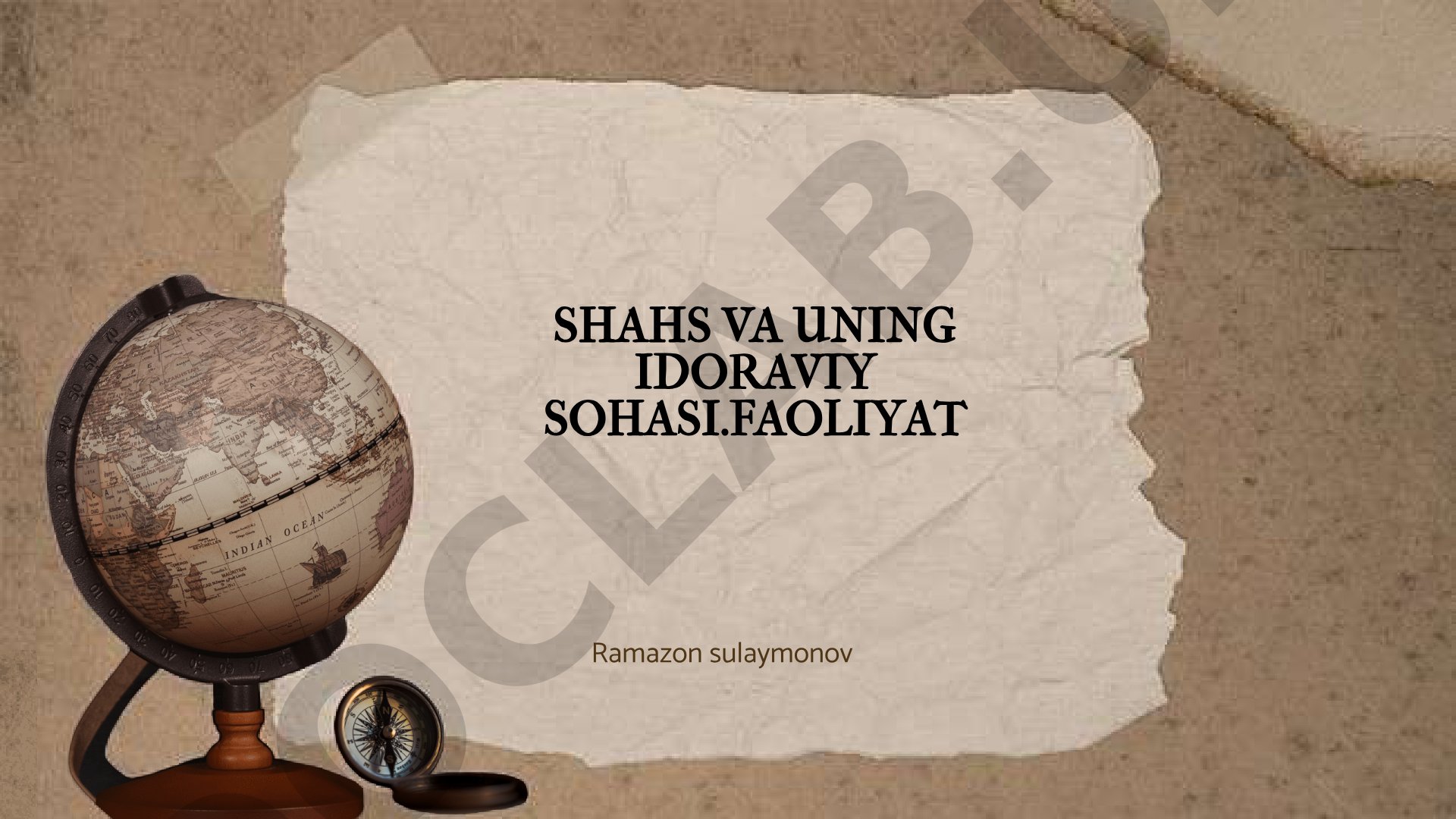 SHAHS va uning idoraviy sohasi
