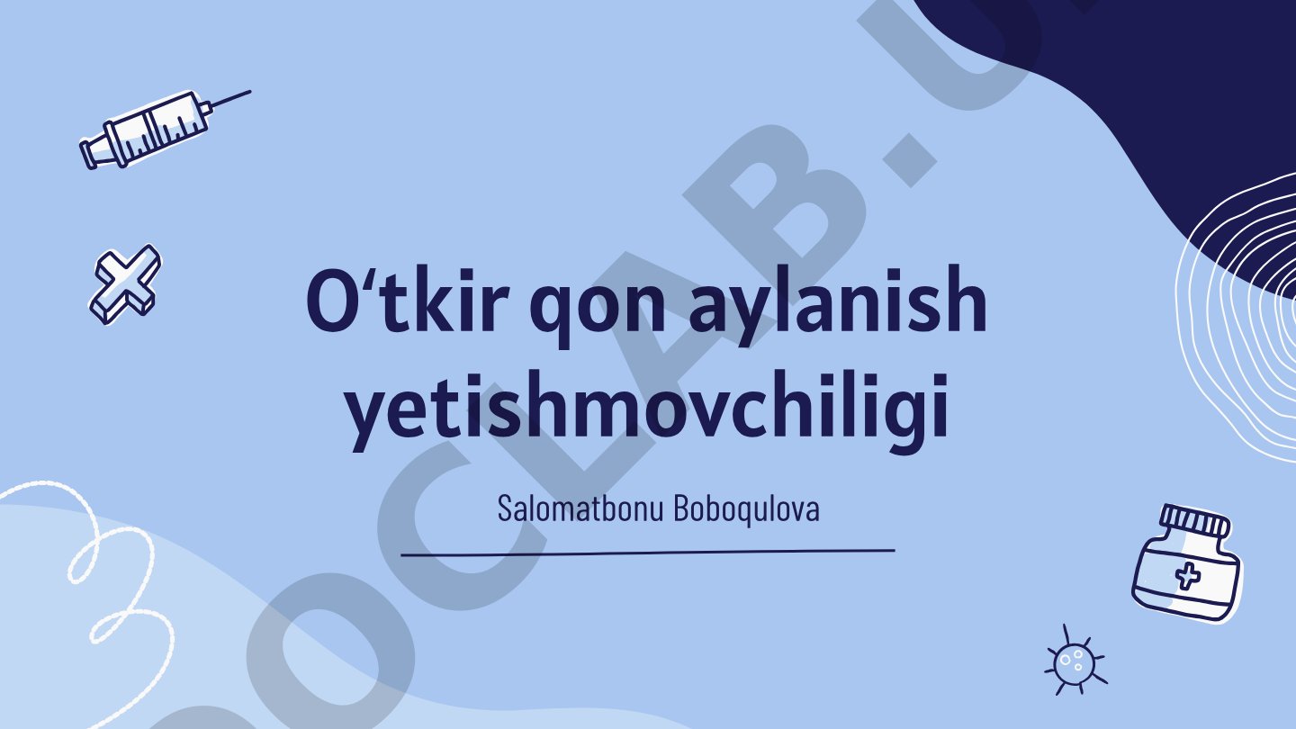 Oʻtkir qon aylanish yetishmovchiligi