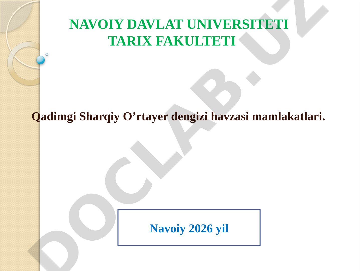 Qadimgi Sharqiy O’rtayer dengizi havzasi mamlakatlari