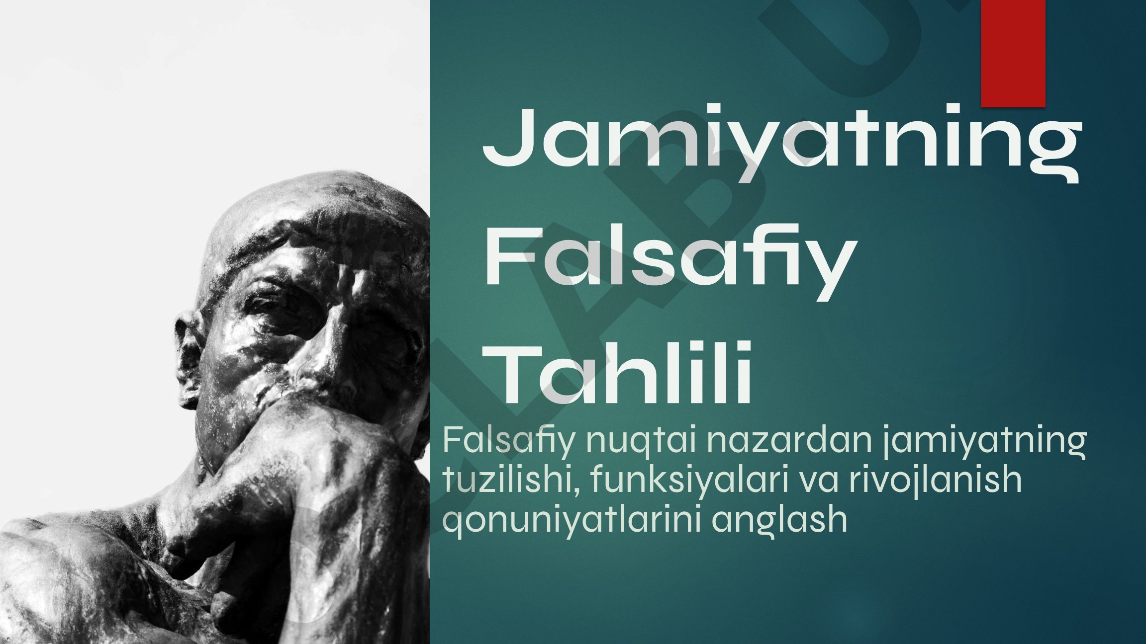 Jamiyatning Falsafiy Tahlili