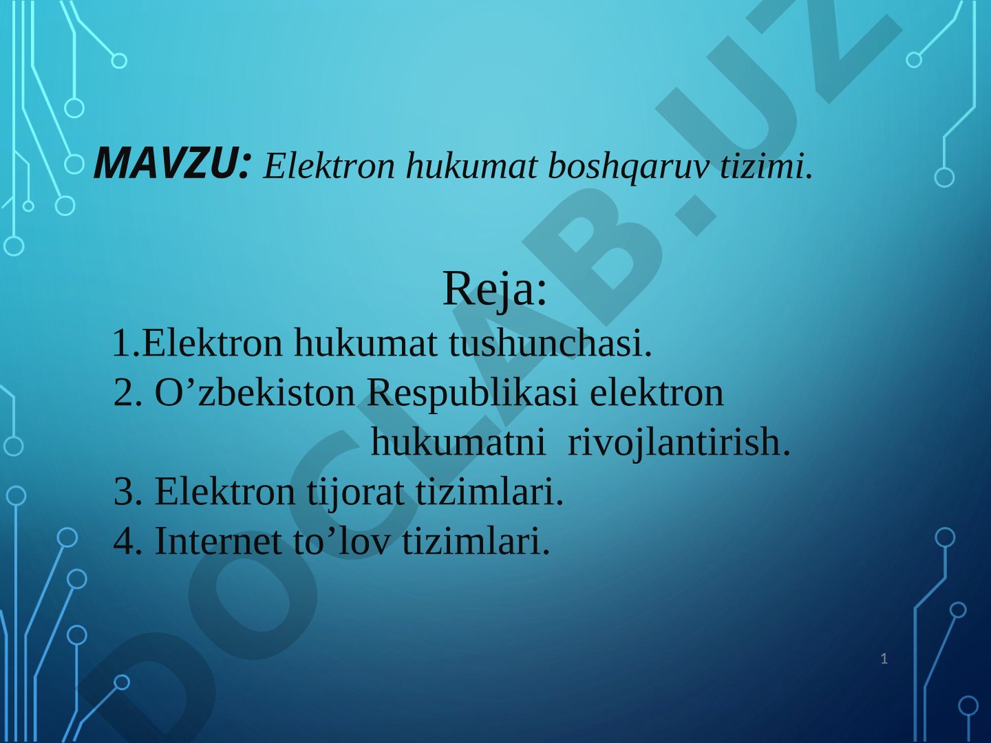 Elektron hukumat boshqaruv tizimi
