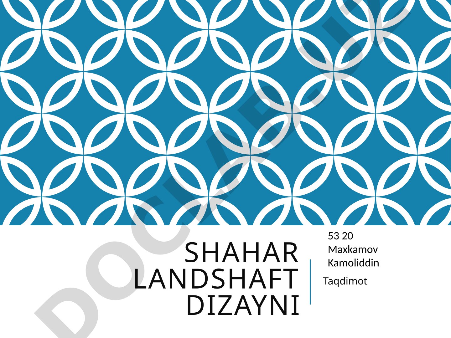 Shahar landshaft dizayni, madaniy landshaft va sug'orish tizimi haqida