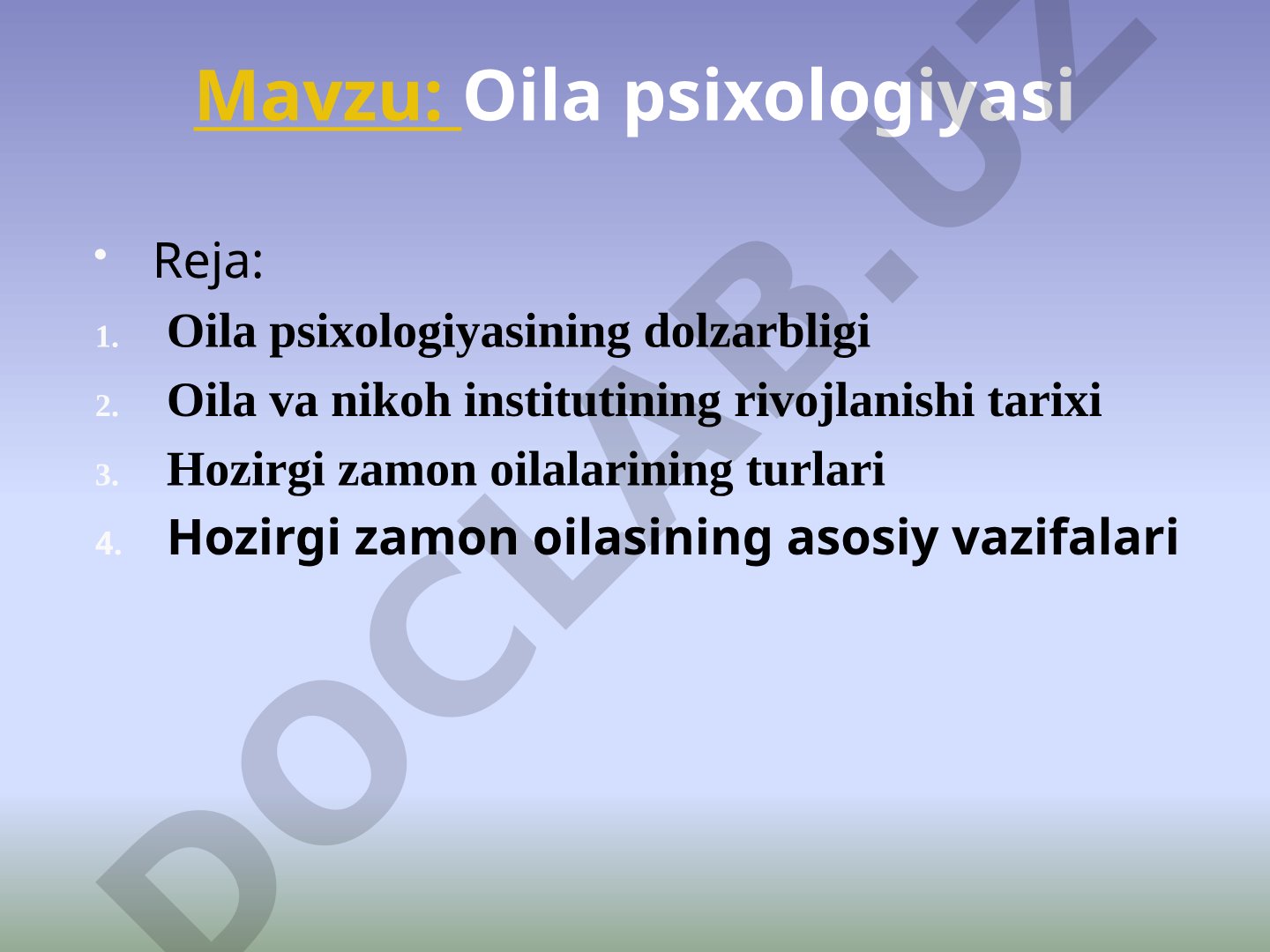 Oila psixologiyasi
