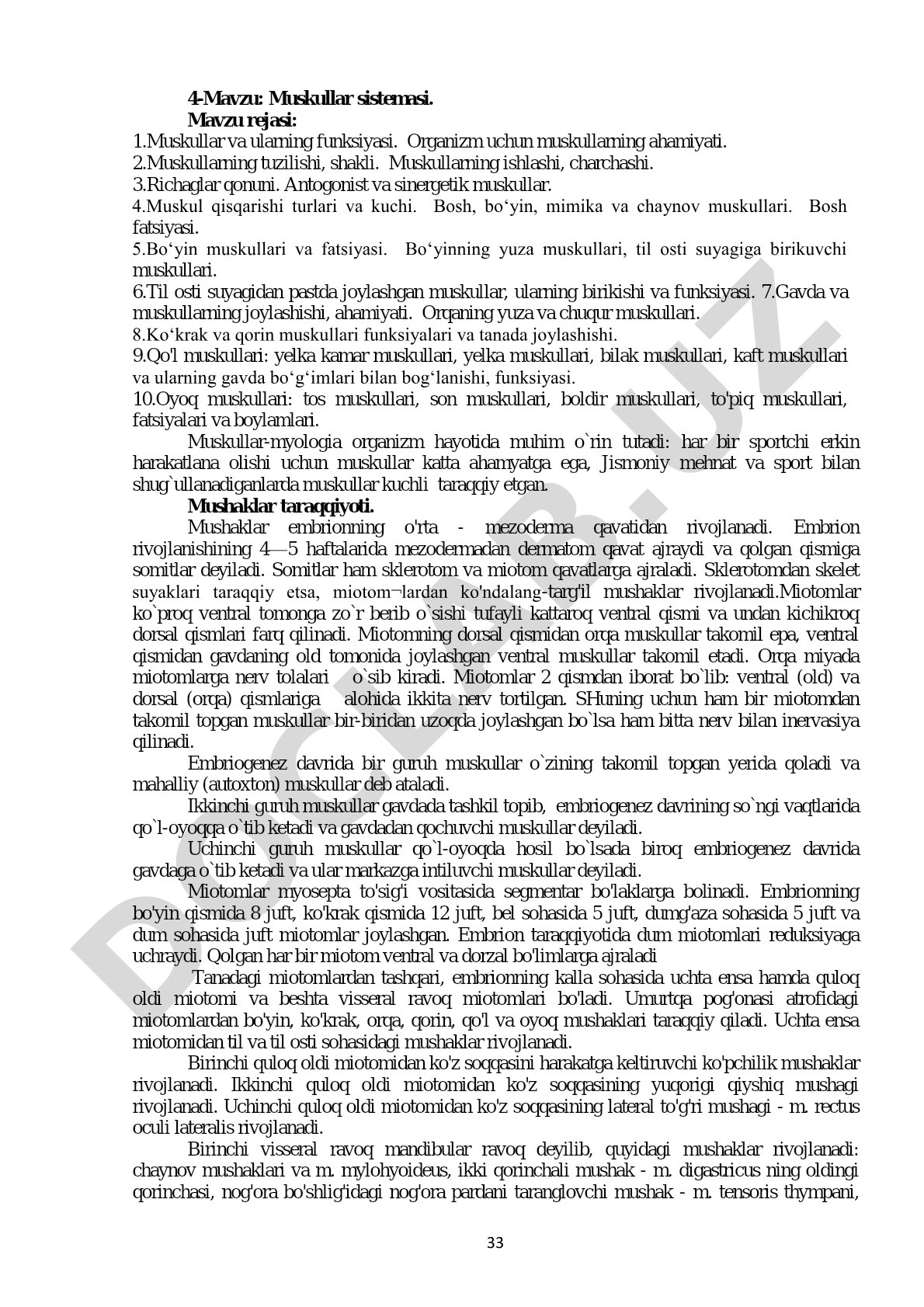 Muskullar sistemasi