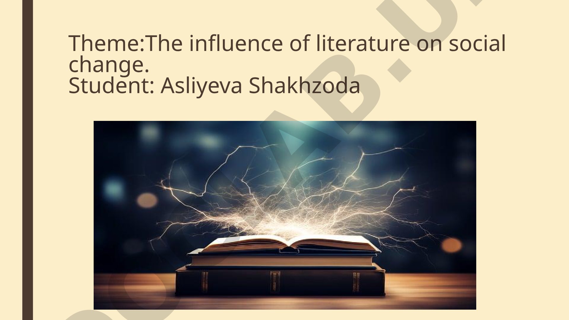 The influence of literature on social change