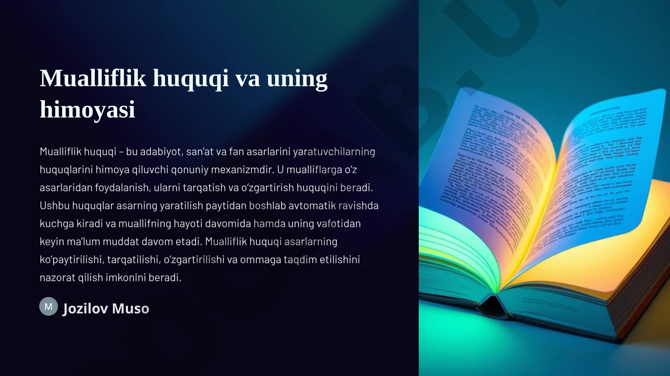 Mualliflik huquqi va uning himoyasi