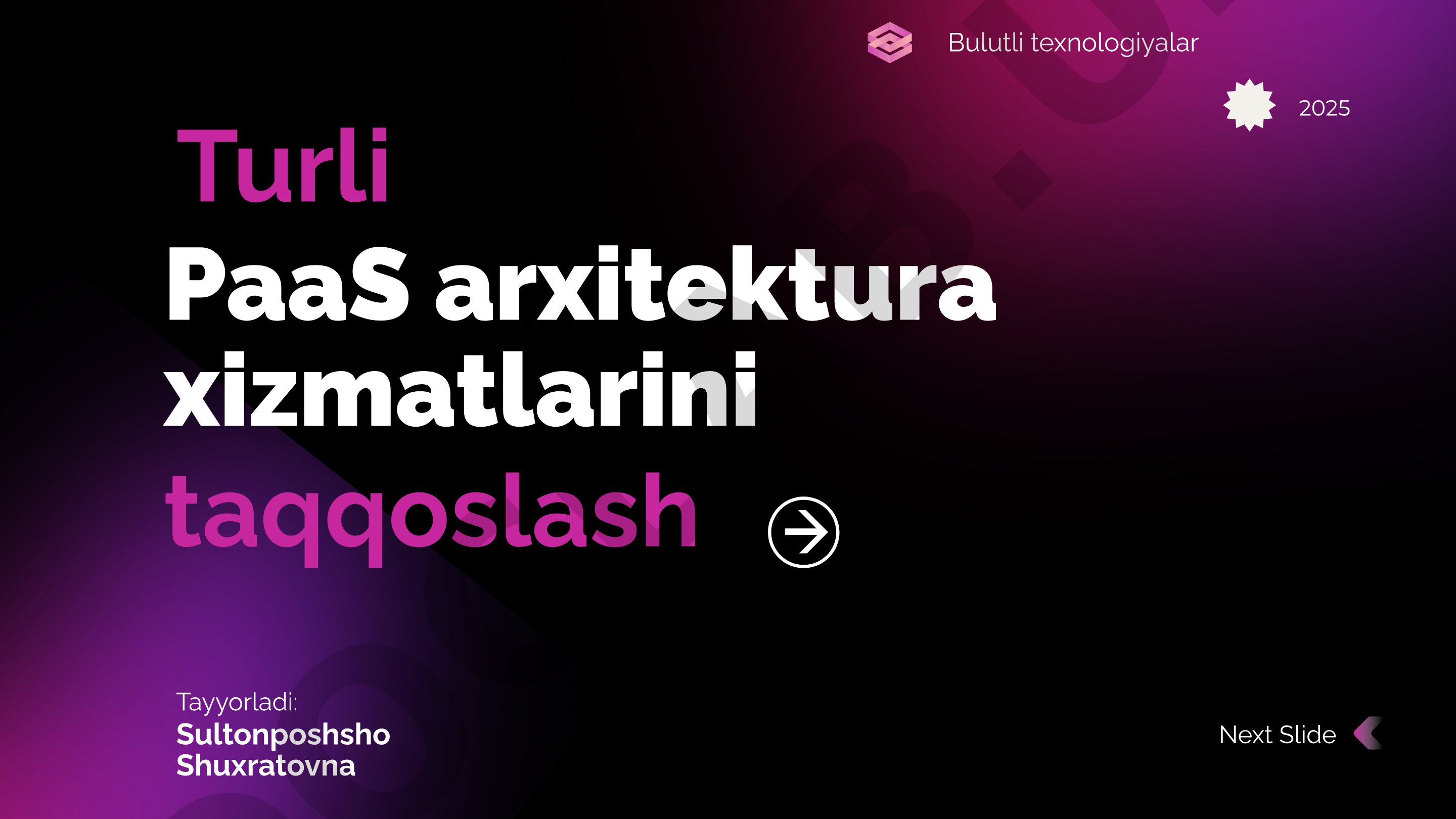 PaaS arxitektura xizmatlarini taqqoslash