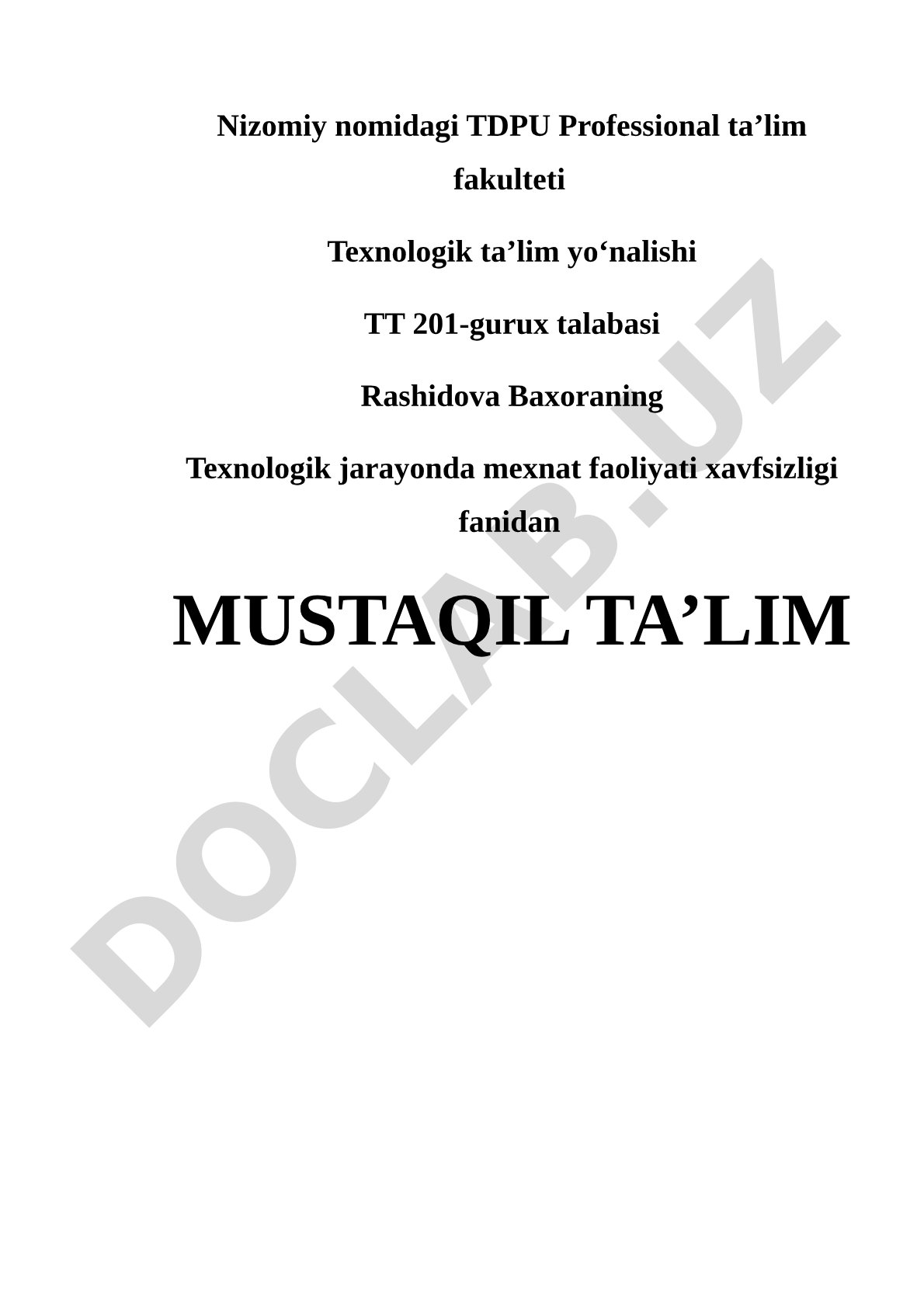 Favqulodda vaziyatlar, ularning turlari va xususiyatlari