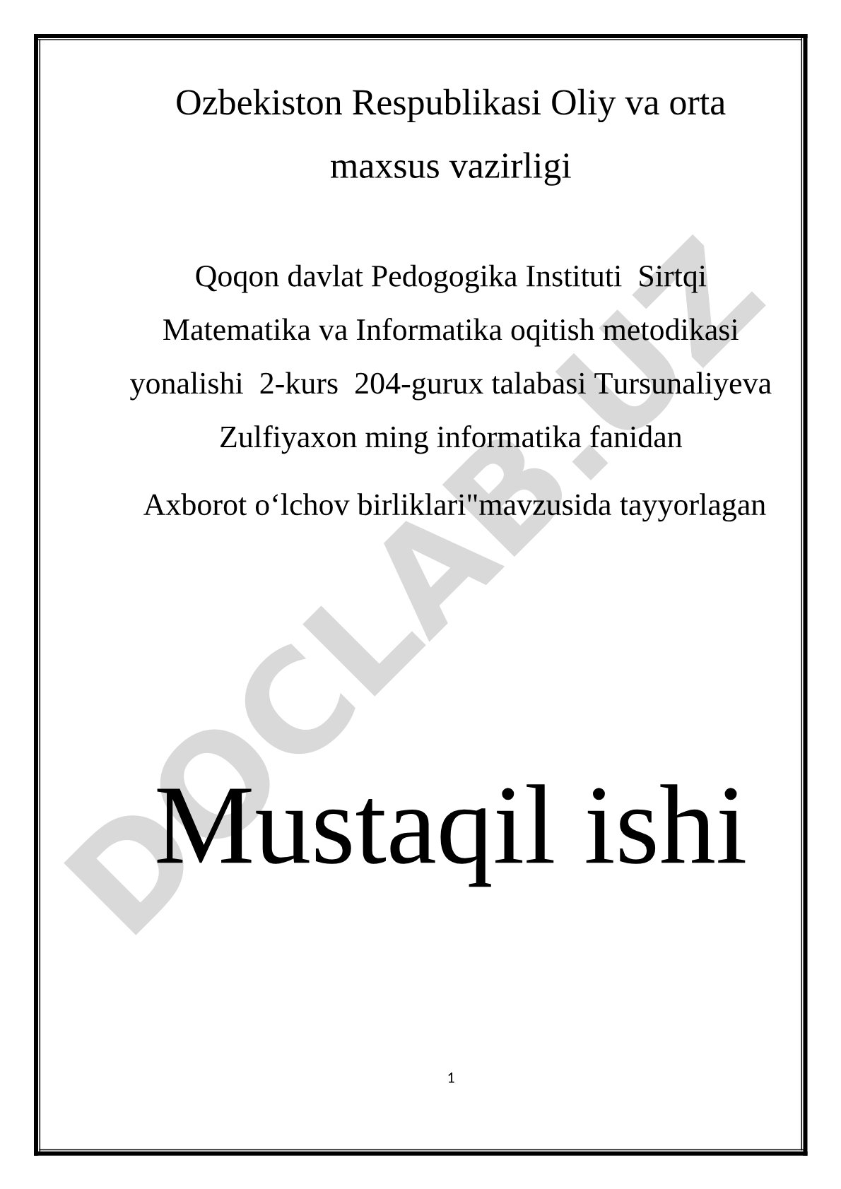 Axborot oʻlchov birliklari