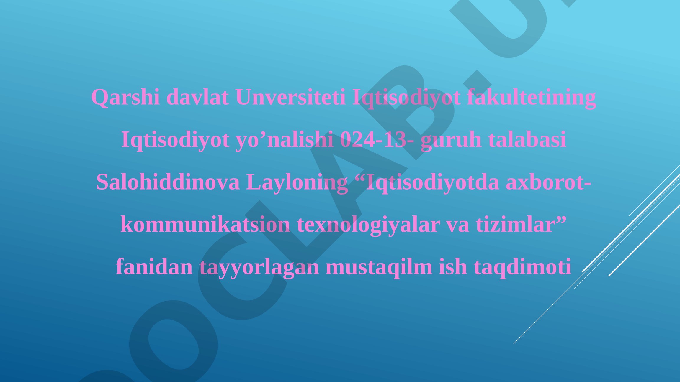 MS Excel yordamida iqtisodiy masalalarni yechish