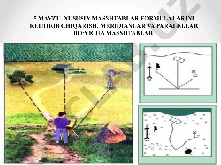 Xususiy masshtablar formulalarini keltirib chiqarish
