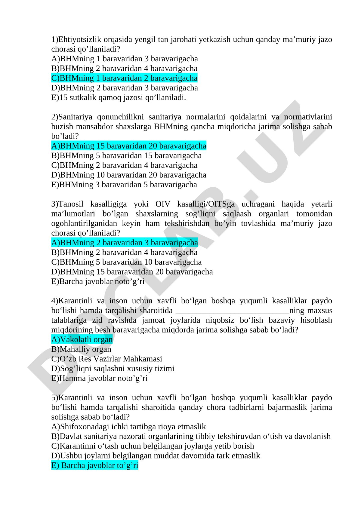 Ma'muriy huquqbuzarliklar uchun jazo choralari