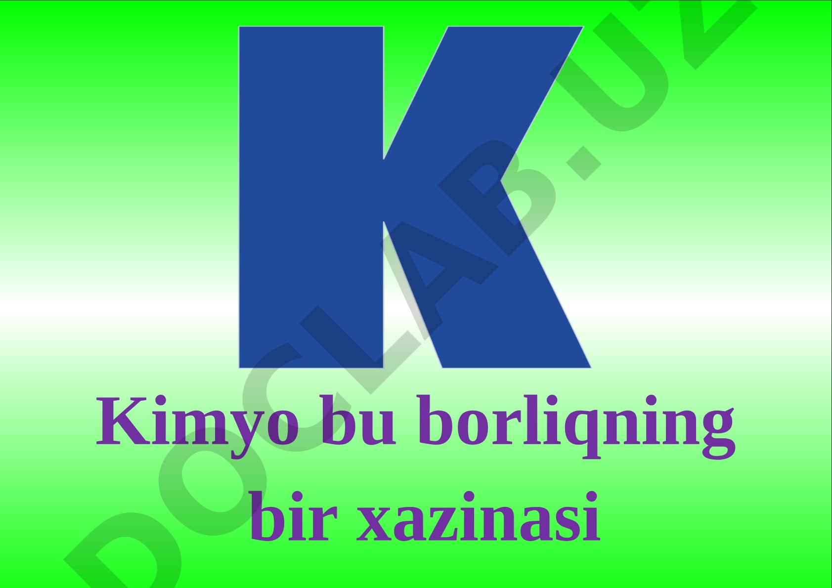 Kimyo va inson: borliq sirlari