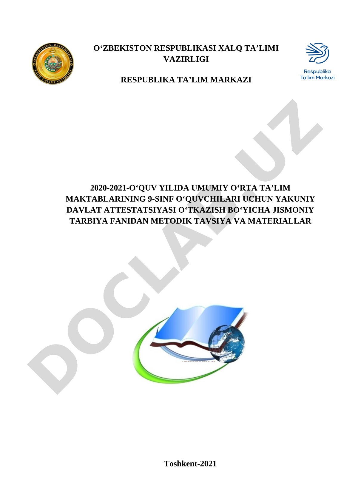 9-sinf o‘quvchilari uchun jismoniy tarbiya fanidan yakuniy davlat attestatsiyasi metodik tavsiya va materiallari