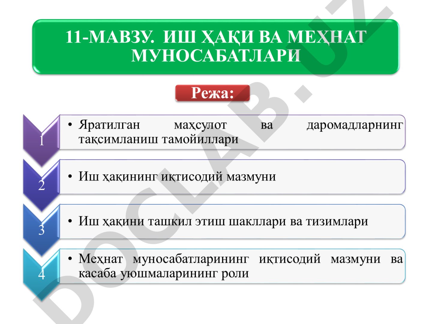 Тақсимланиш тамойиллари ва реал иш ҳақи динамикаси