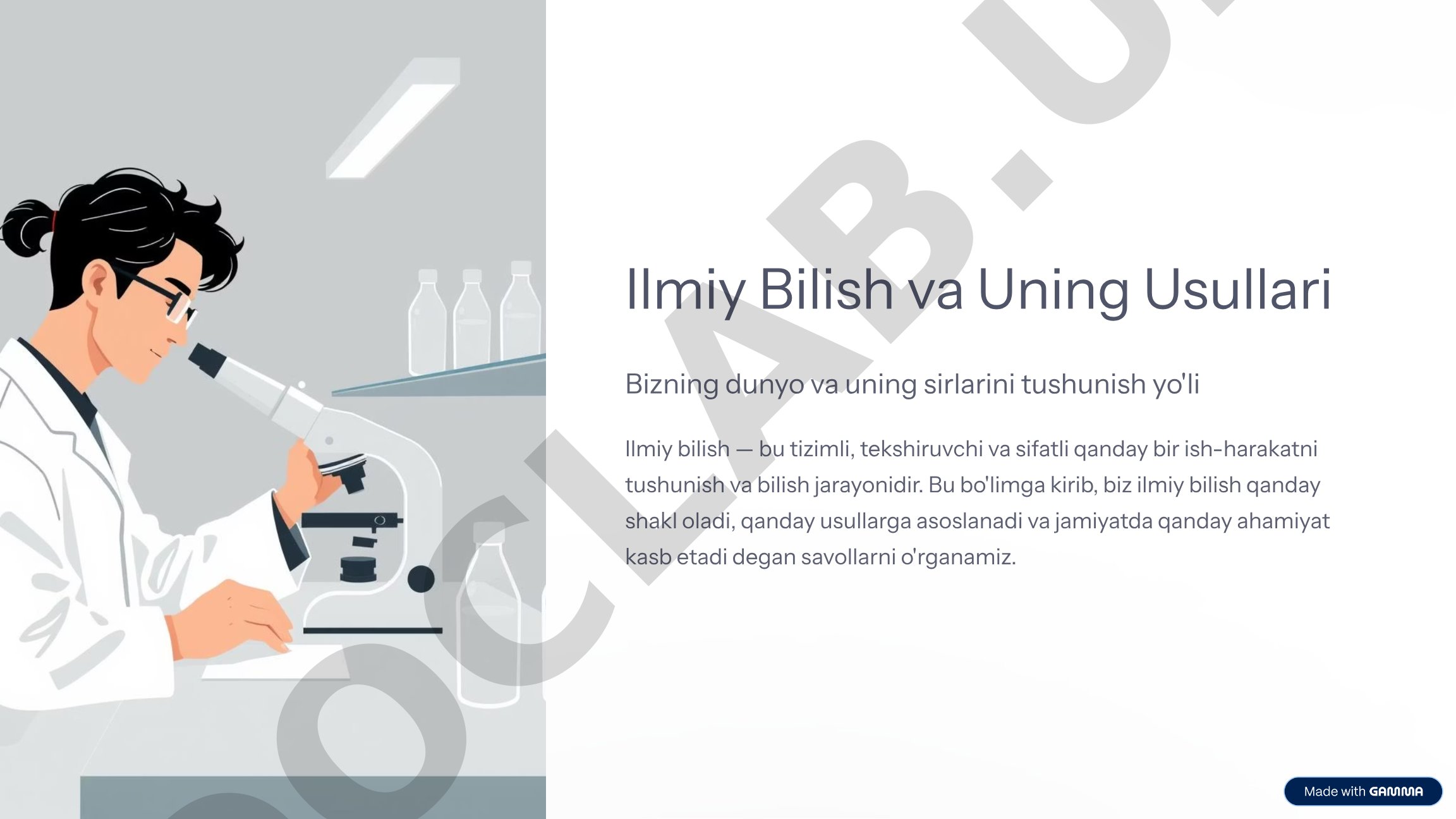 Ilmiy Bilish va Uning Usullari