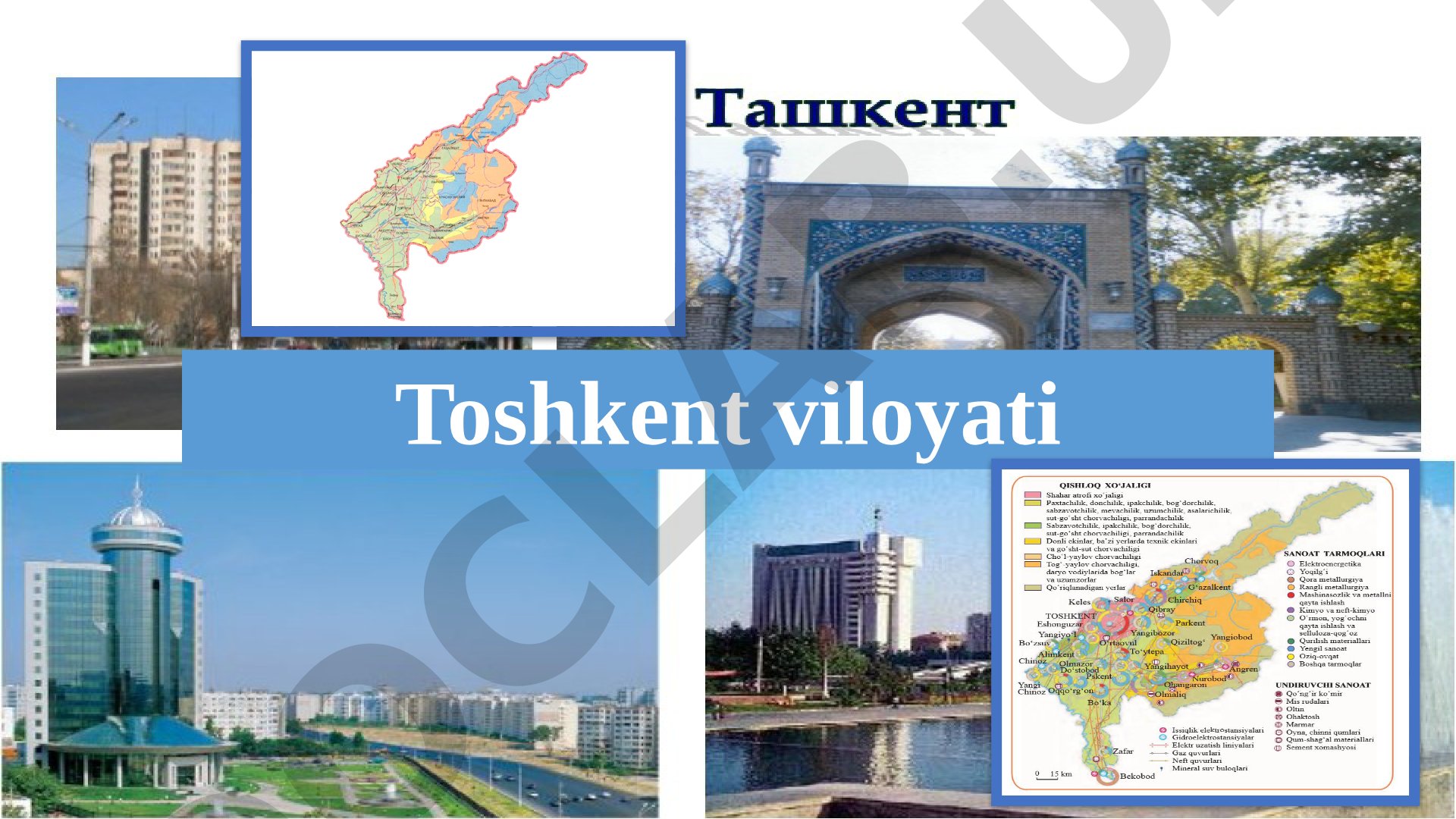 Toshkent viloyati sanoati va metallurgiya tarmoqlari