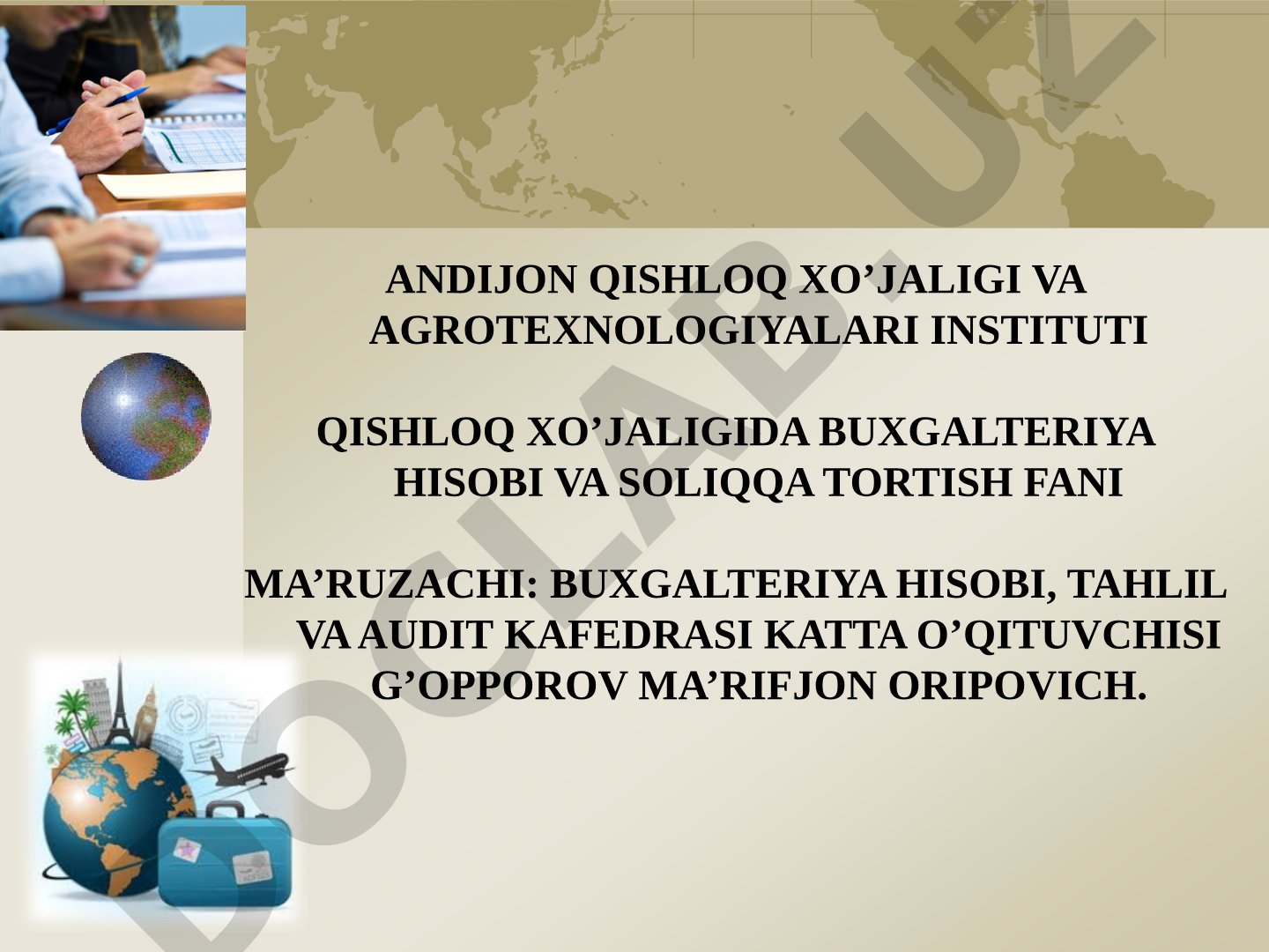 Xususiy kapital turlari, ustav kapitalini shakllantirish va hisobini tashkil etish