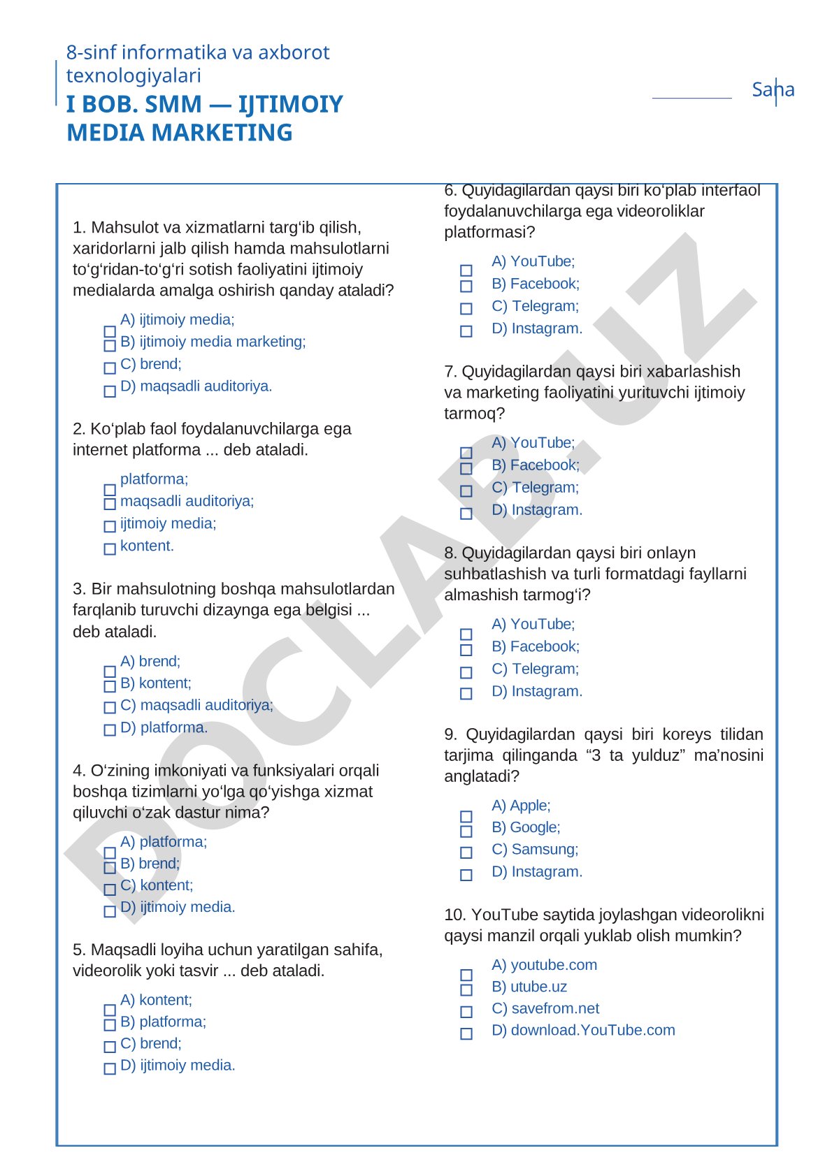 SMM — Ijtimoiy media marketing