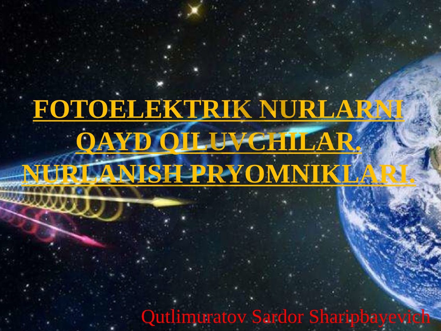 Fotoelektrik nurlarni qayd qiluvchilar. Nurlanish priyomniklari
