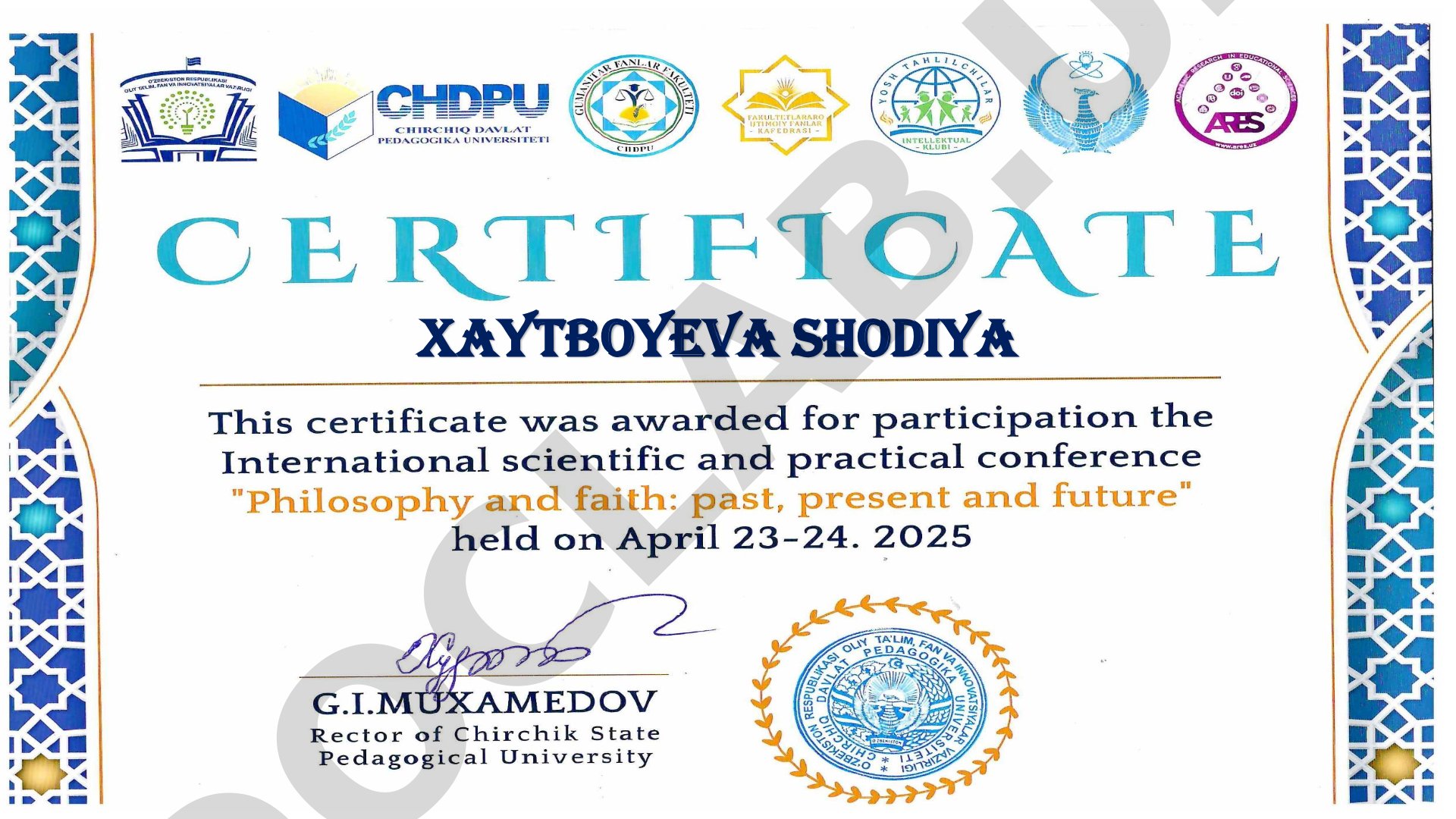 Xaytboyeva Shodiya