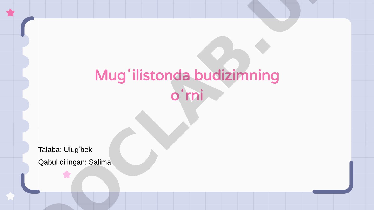Mugʻilistonda budizimning oʻrni
