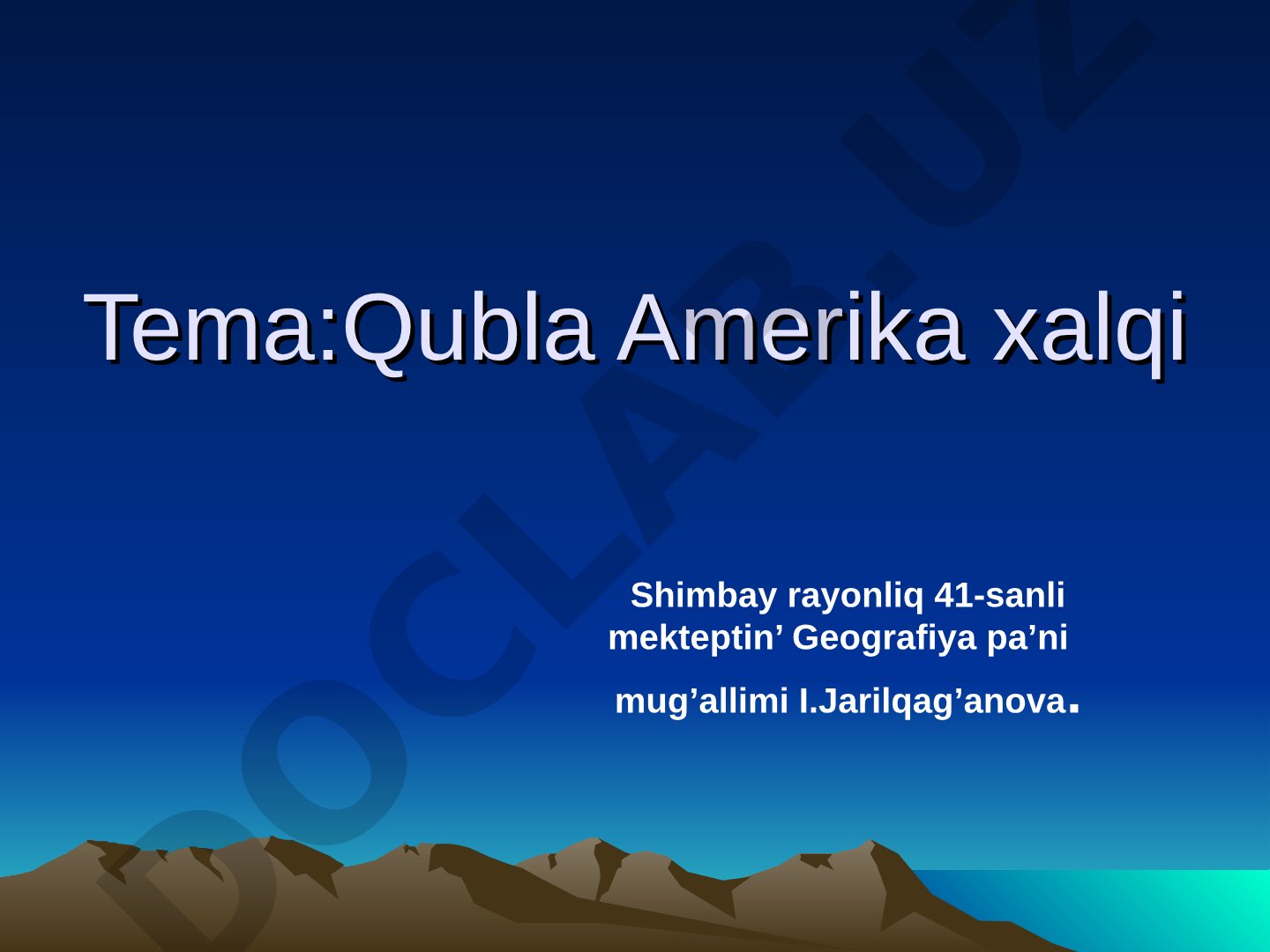 Qubla Amerikanin’ siyasiy kartasi