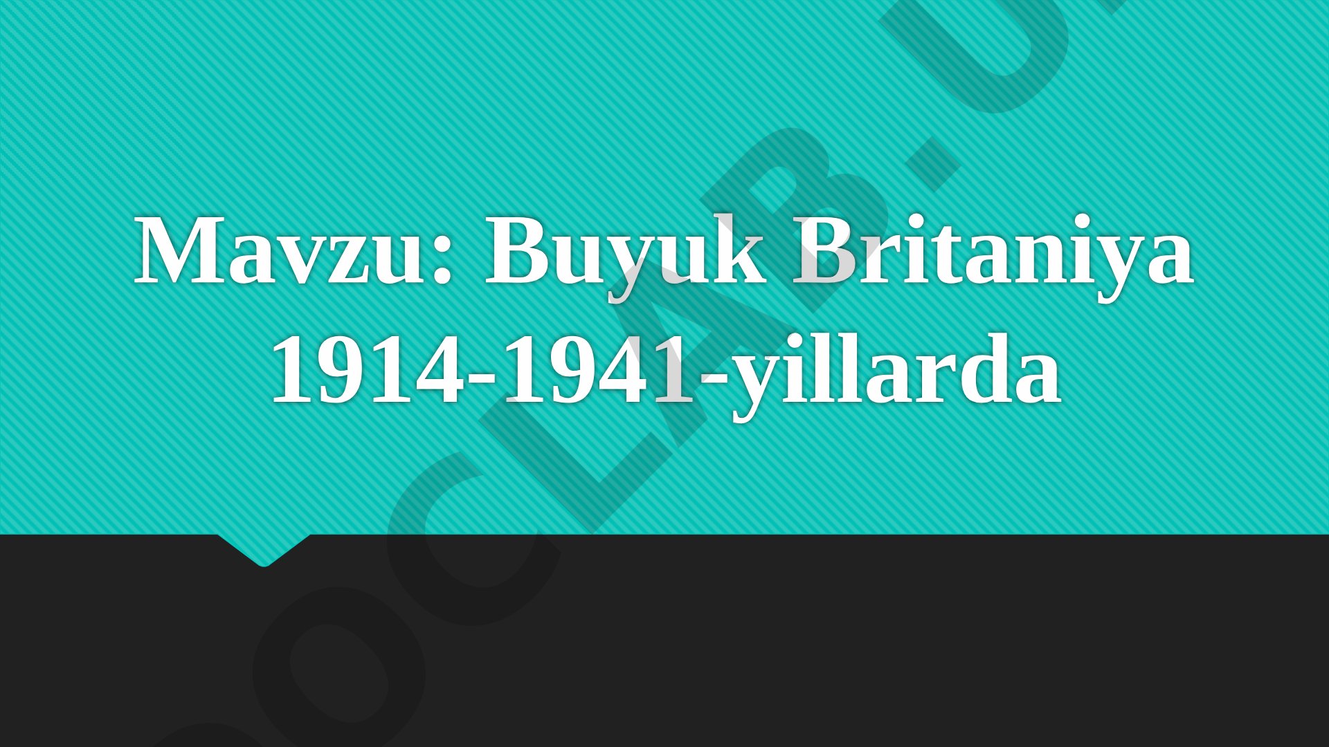 Buyuk Britaniya 1914-1941-yillarda