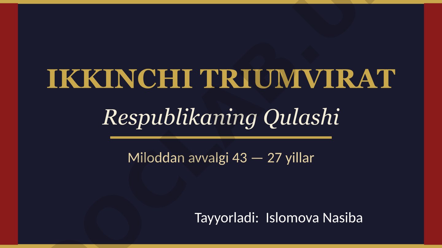 Ikkinchi Triumvirat Respublikaning Qulashi