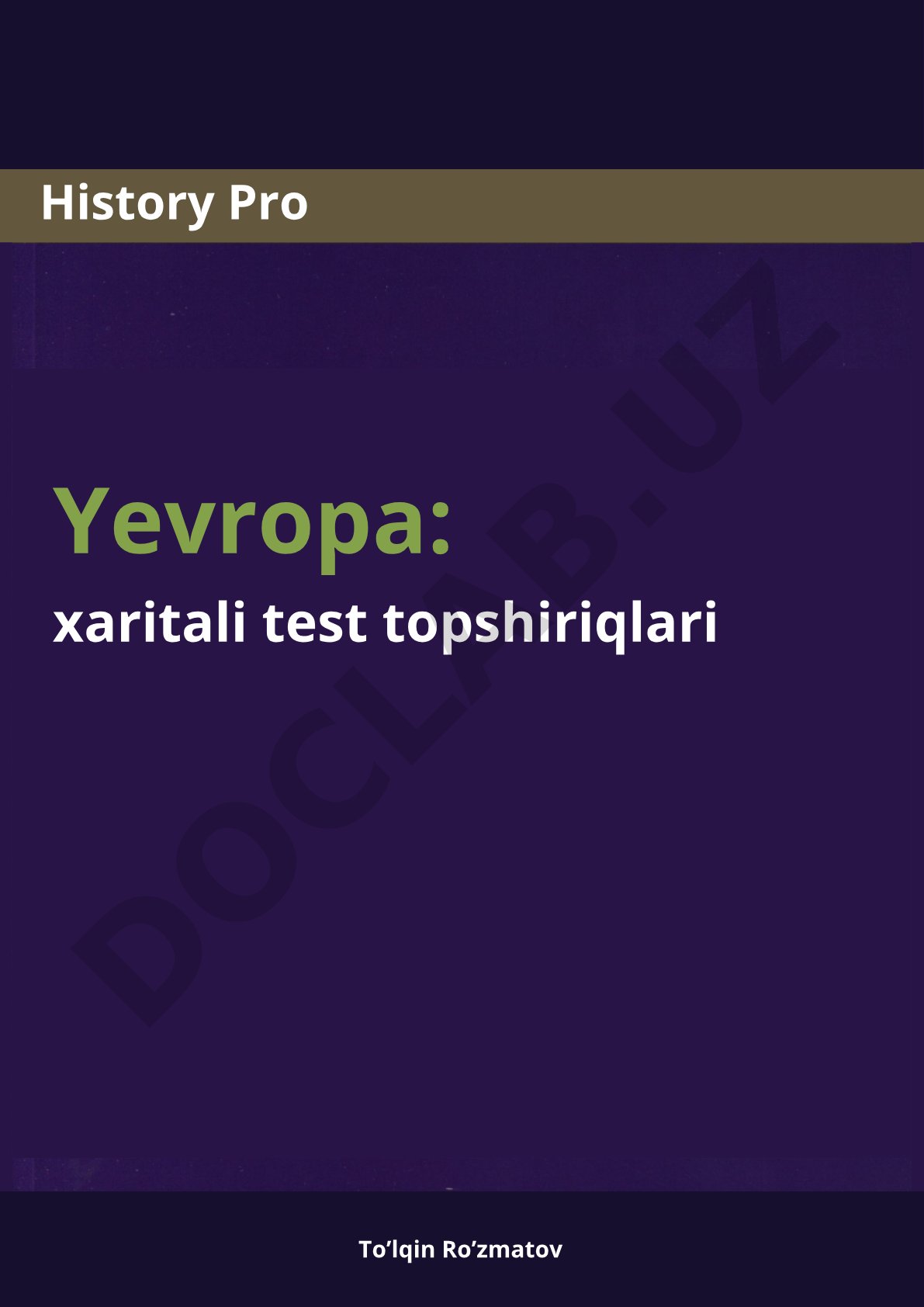 History Pro Yevropa: xaritali test topshiriqlari