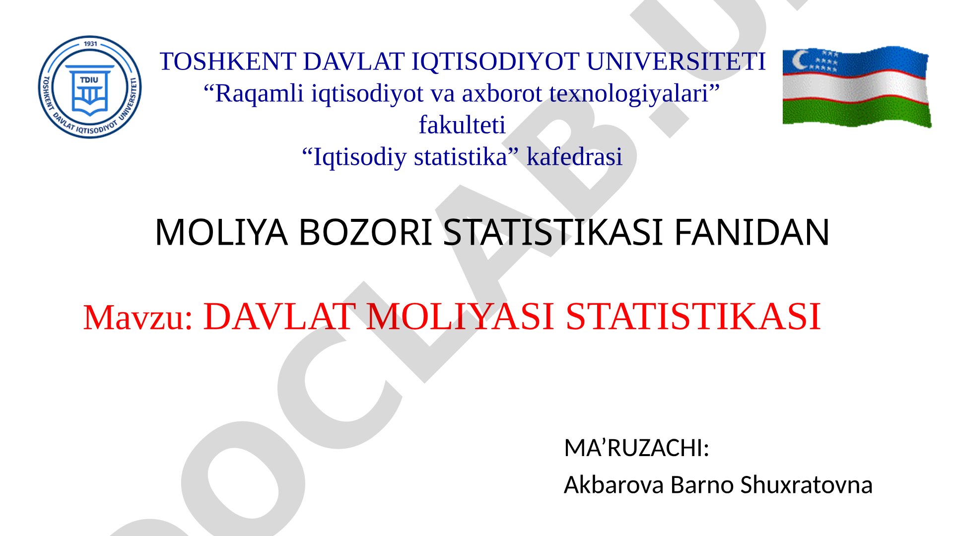 Davlat moliyasi statistikasi ko'rsatkichlari, byudjet mohiyati va operatsiyalarni