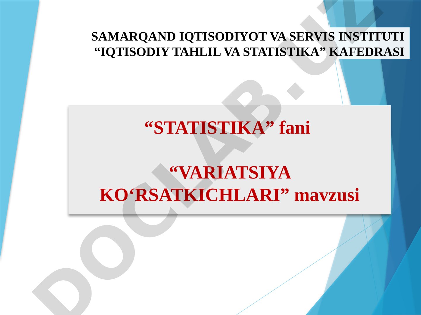 Variatsiya ko'rsatkichlari