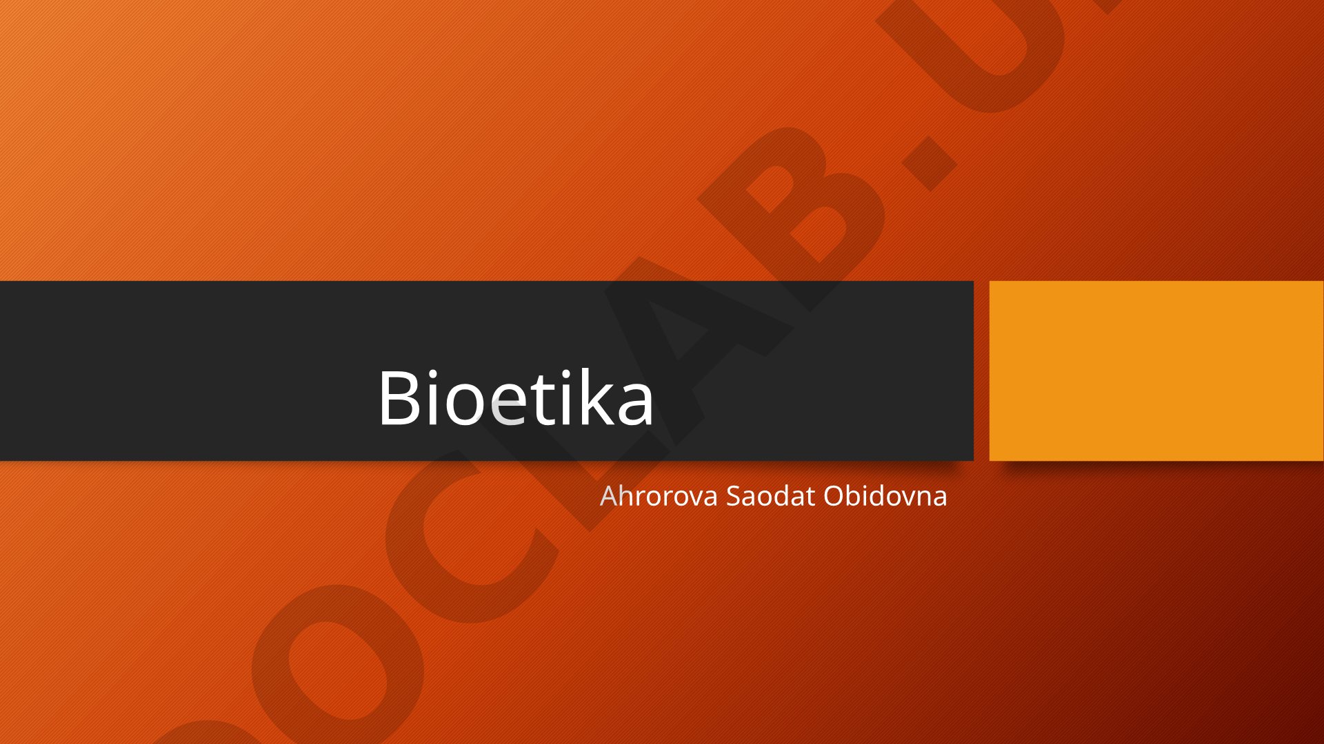 Bioetika: Evtanaziya va uning turlari