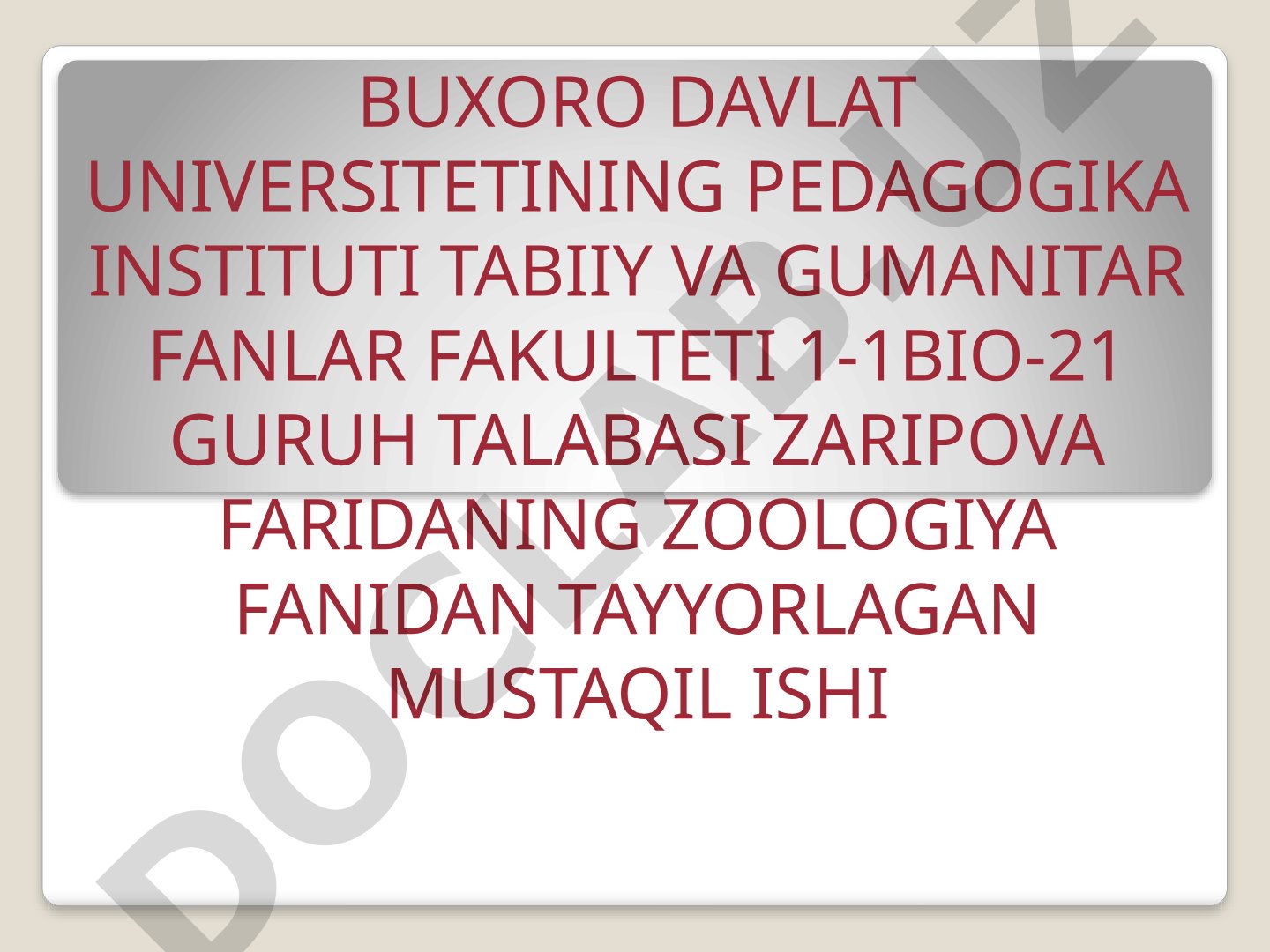 Tog’ayli baliqlarning umumiy tuzilishi