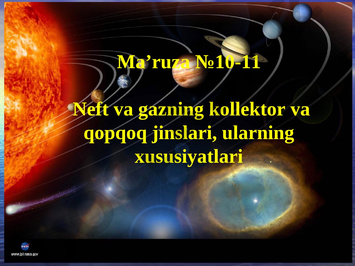 Neft va gazning kollektor va qopqoq jinslari, ularning xususiyatlari