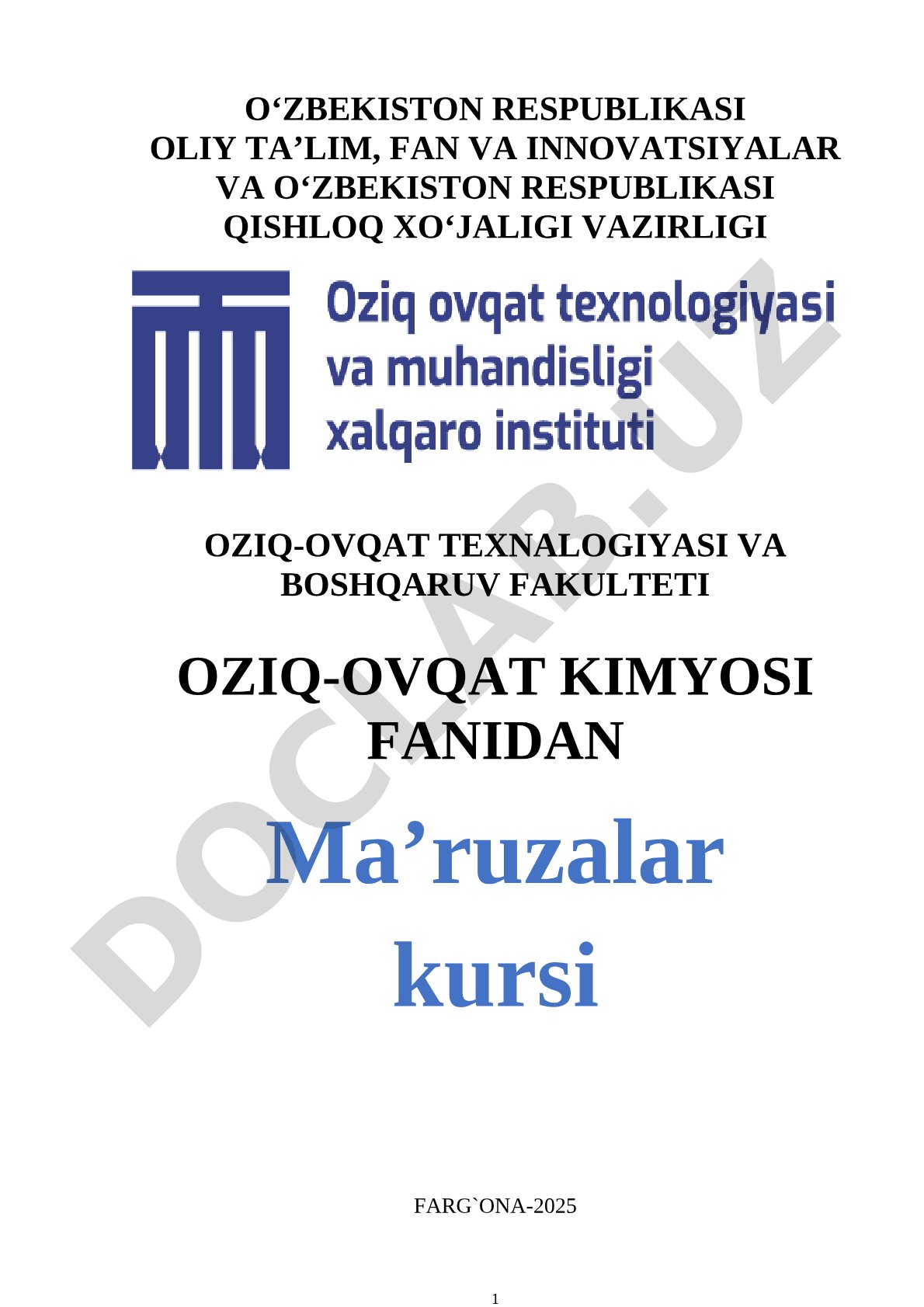Oziq-ovqat kimyosi