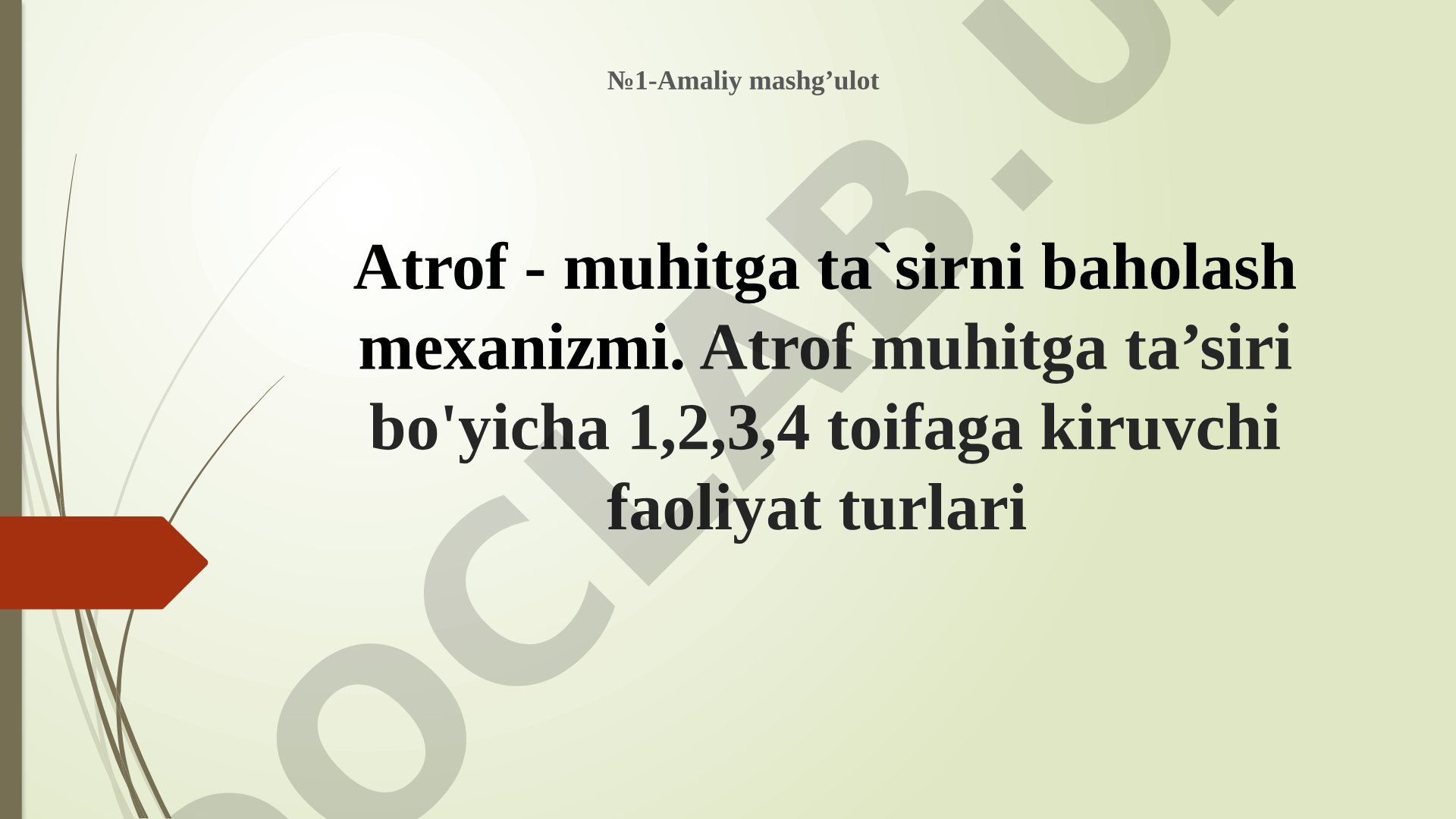 Atrof-muhitga ta'sirni baholash mexanizmi