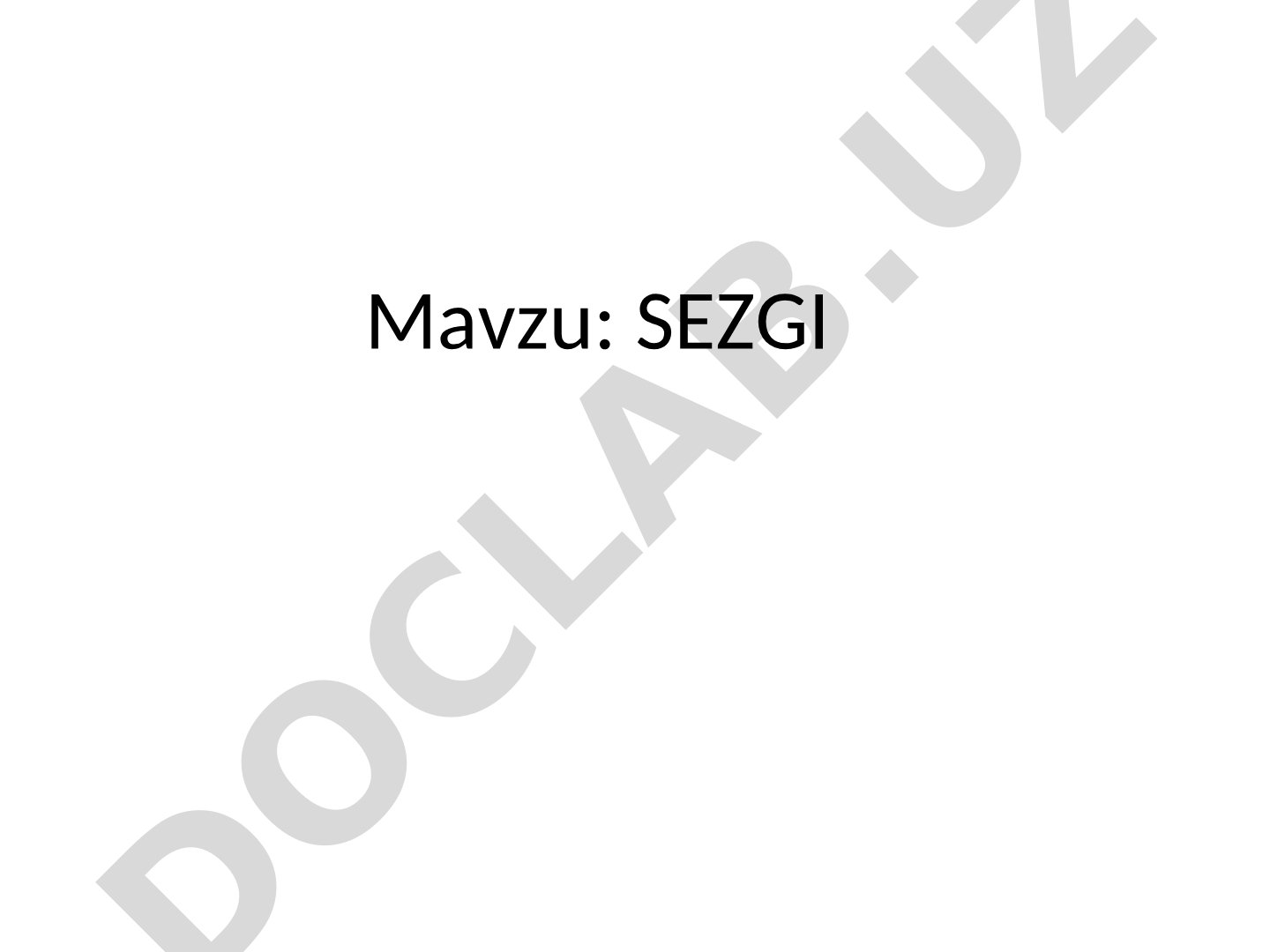 SEZGI Reja: 1