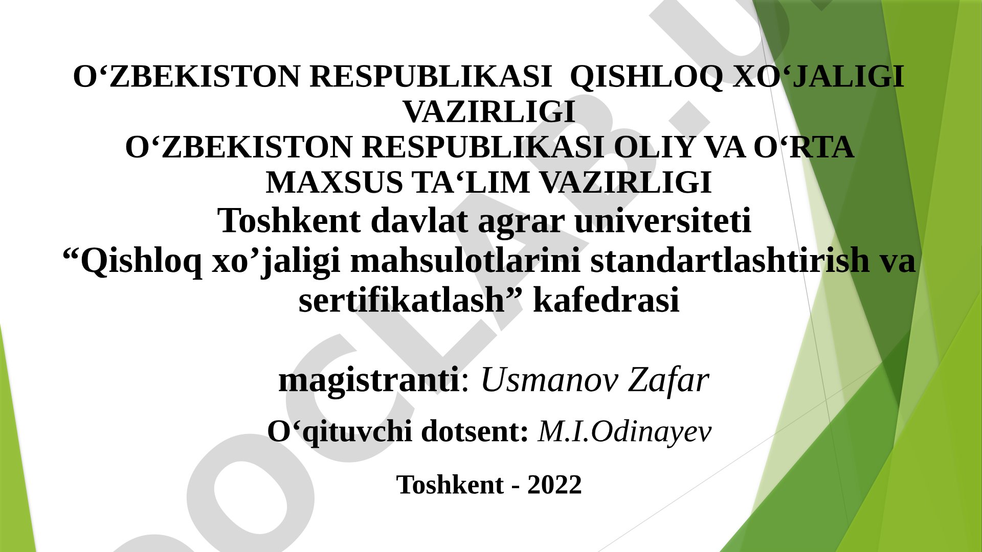 Kvalimetriya ob'yektlari, mahsulotlarning klassifikatsiyalari, kvalimetriyaning maqsadlari va usullari sifatini baholash tushunchalari