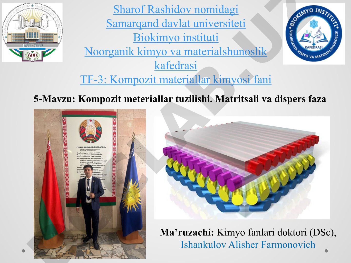 Kompozit meteriallar tuzilishi. Matritsali va dispers faza
