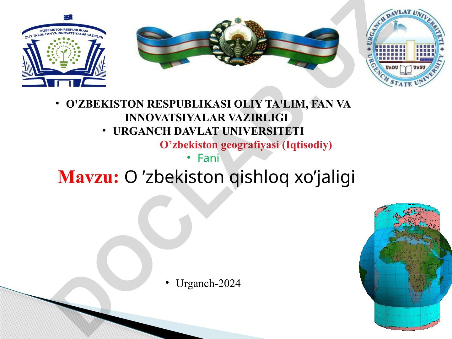 O'zbekiston qishloq xo'jaligi