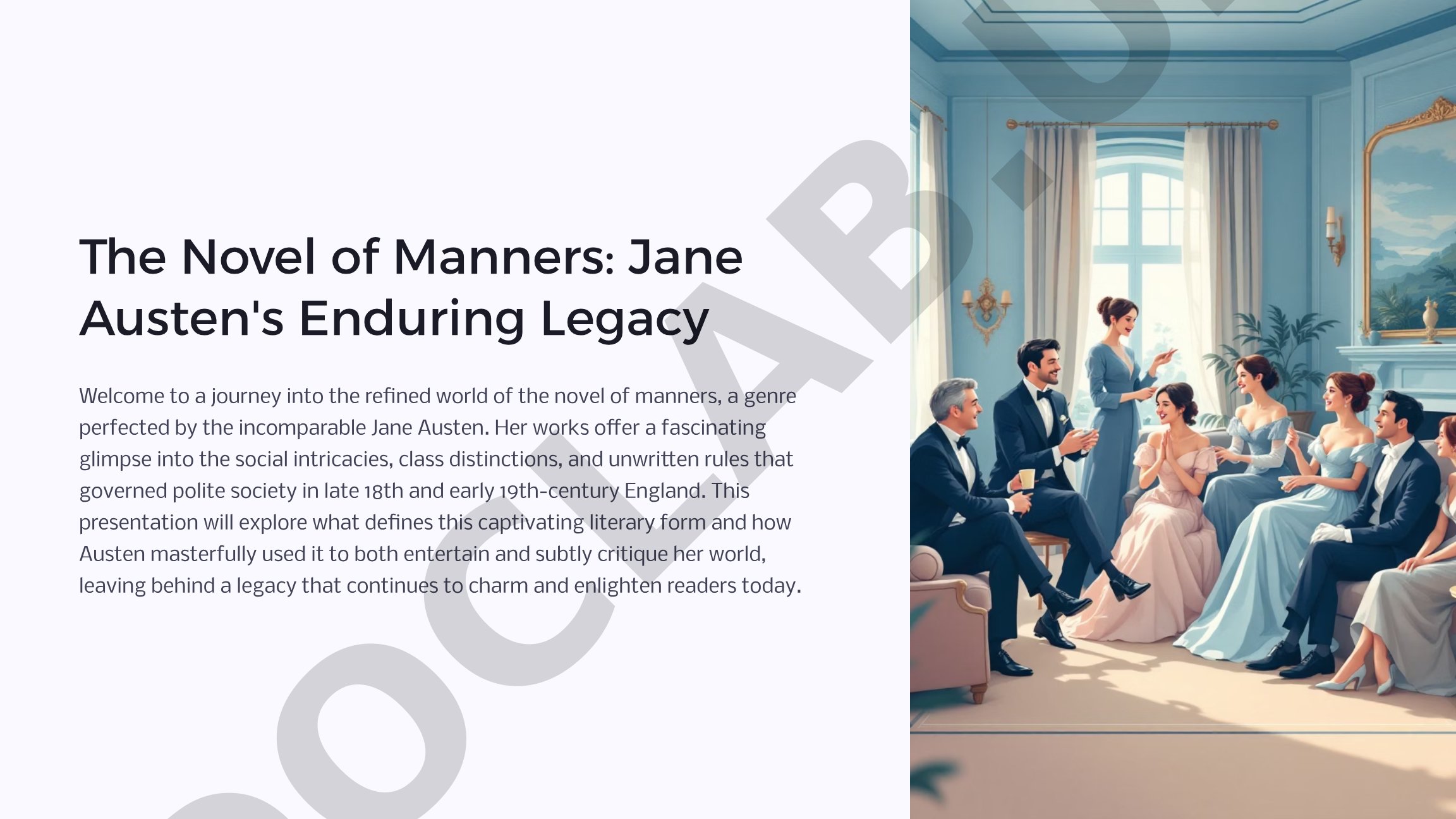 The Novel of Manners: Jane Austen's Enduring Legacy