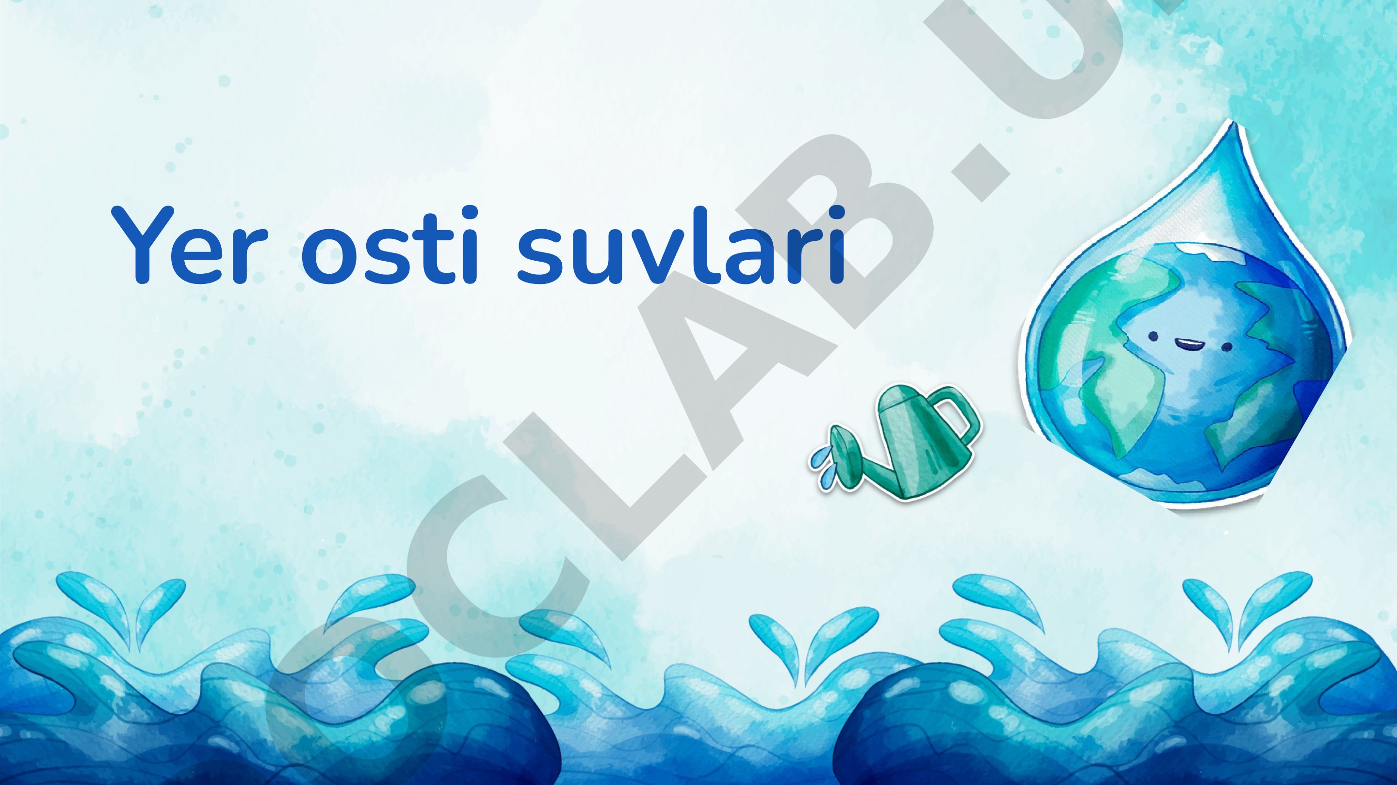 Yer osti suvlari manbalari va boshqaruvi