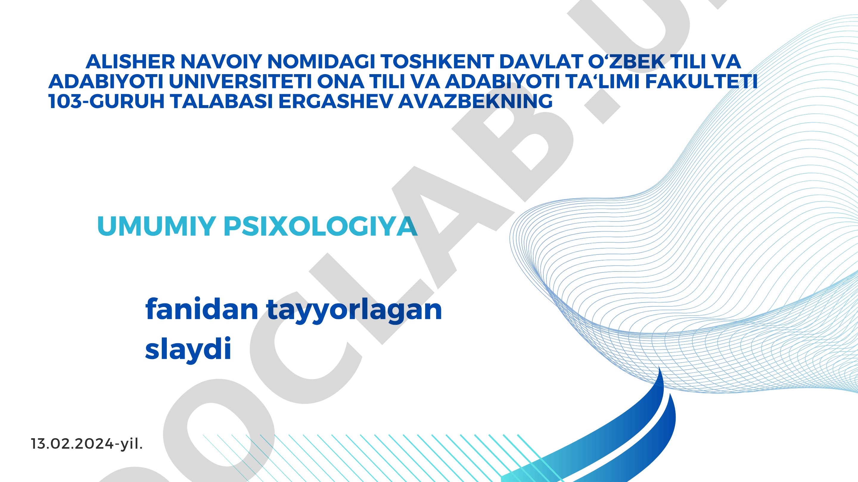 Maktabgacha yoshdagi bolalar shaxsining shakllanishi va bolaning maktabga psixologik tayyorgarligi