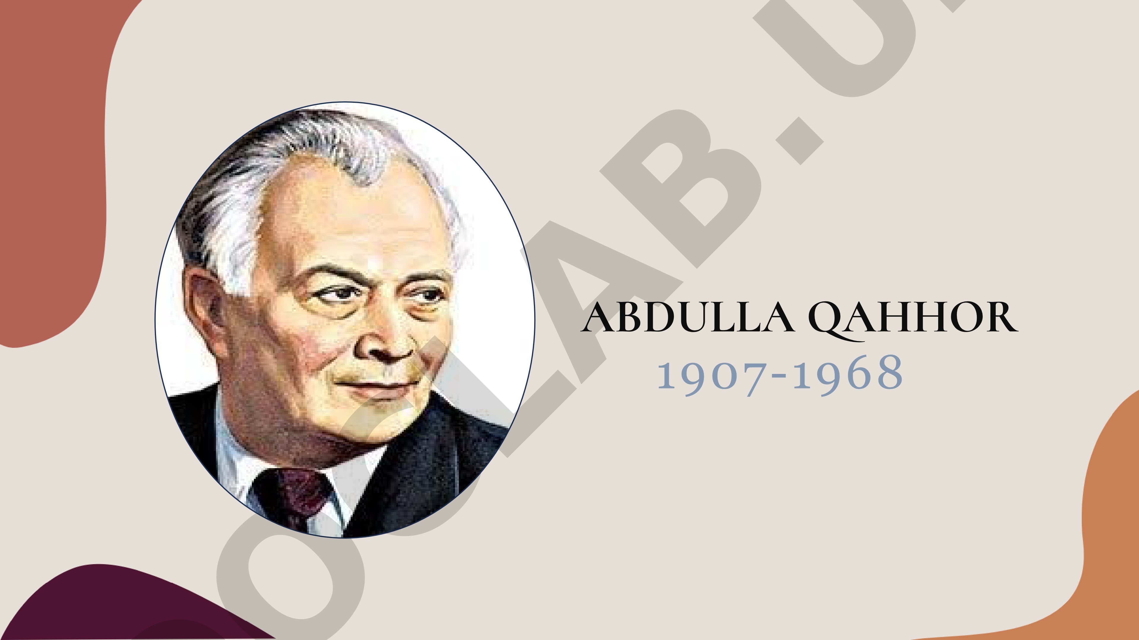 Abdulla Qahhor hayoti va ijodi