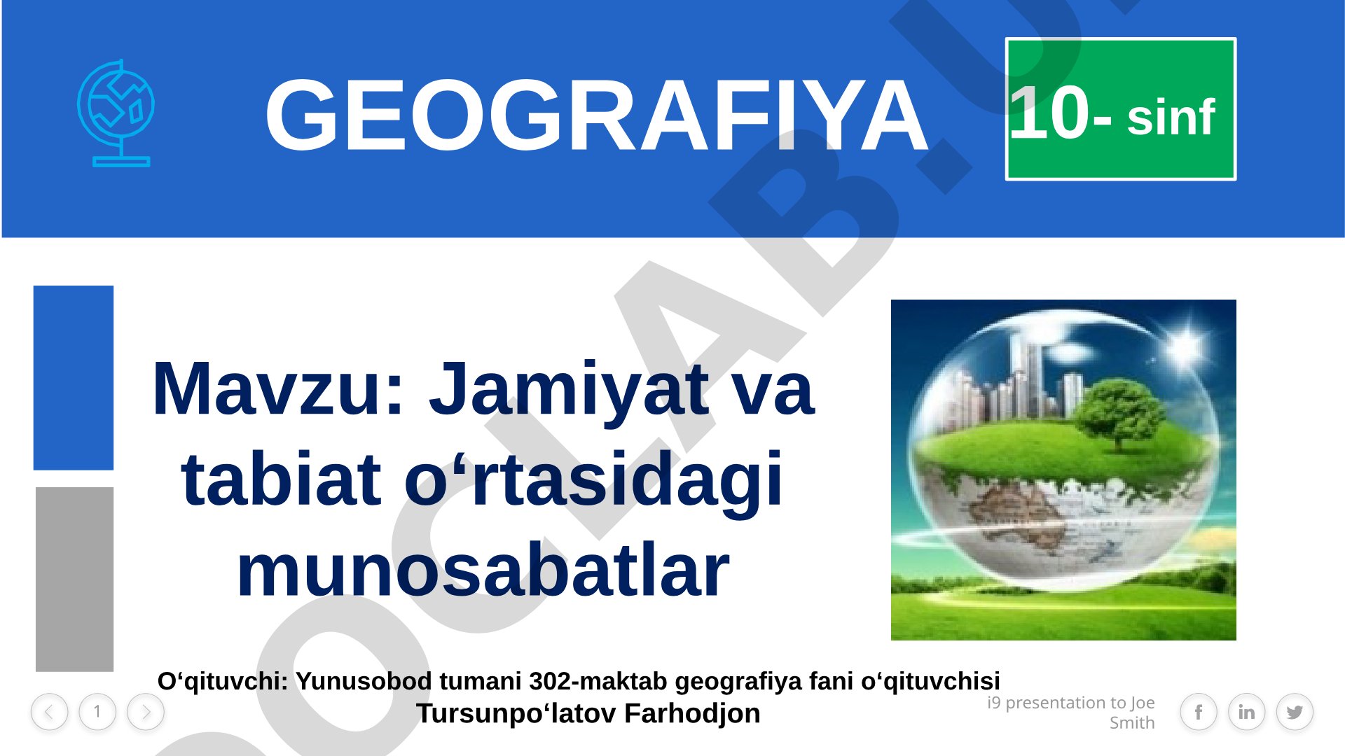 Jamiyat va tabiat o‘rtasidagi munosabatlar