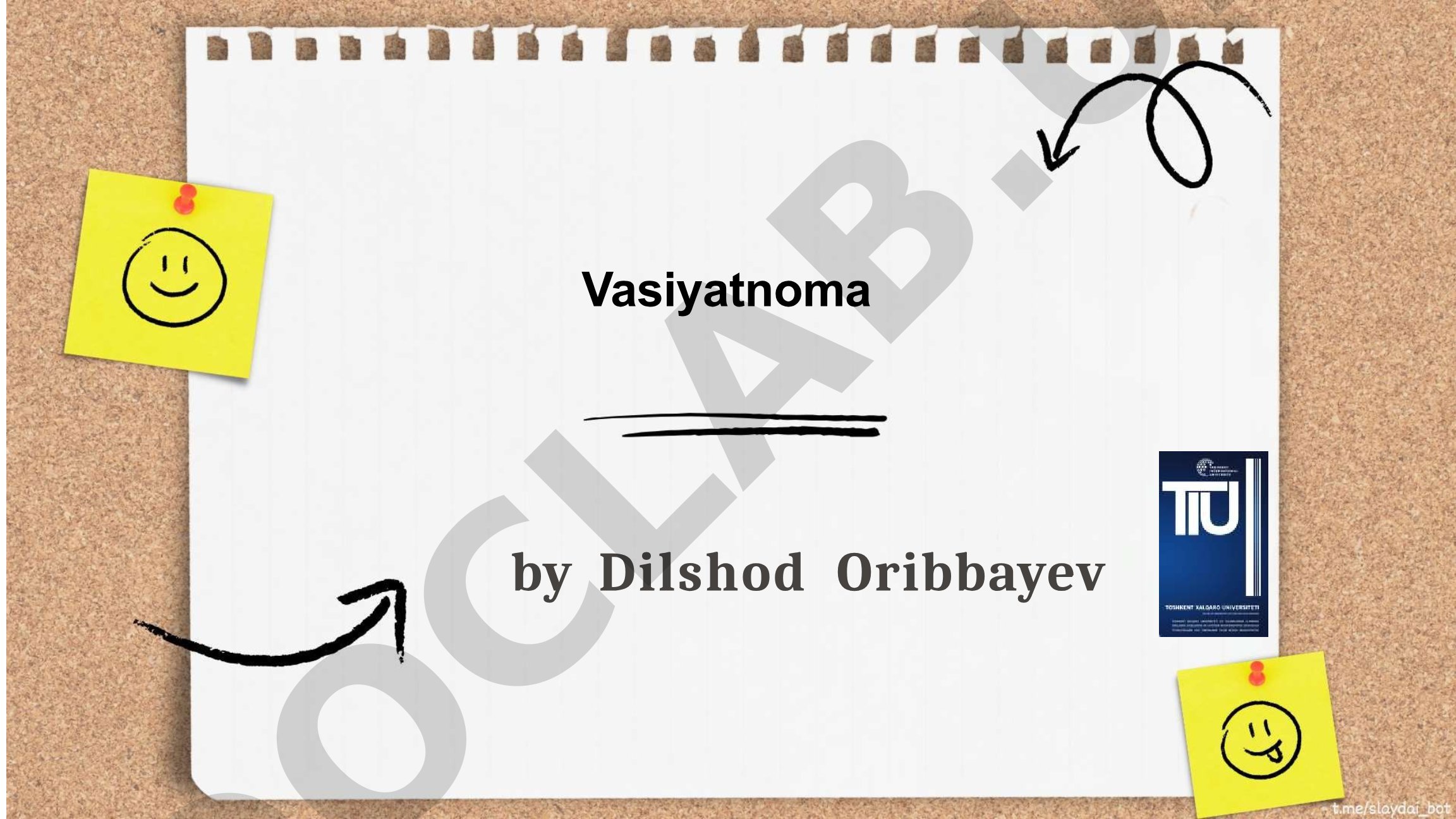 Vasiyatnoma tuzish jarayoni, turlari va merosxo'rlarni ko'rsatish haqida